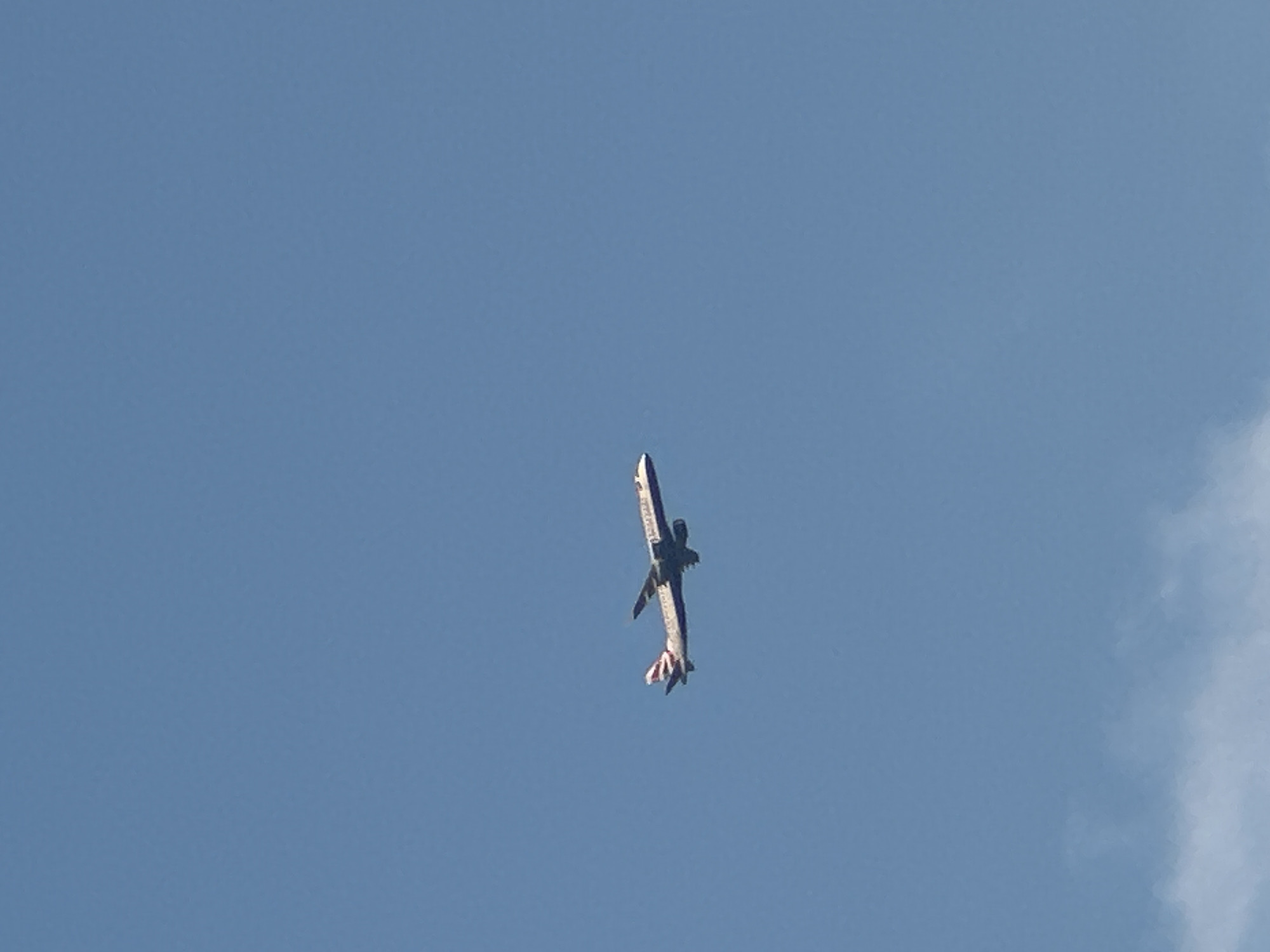 Aircraft spotted over southeast London on a clear evening
