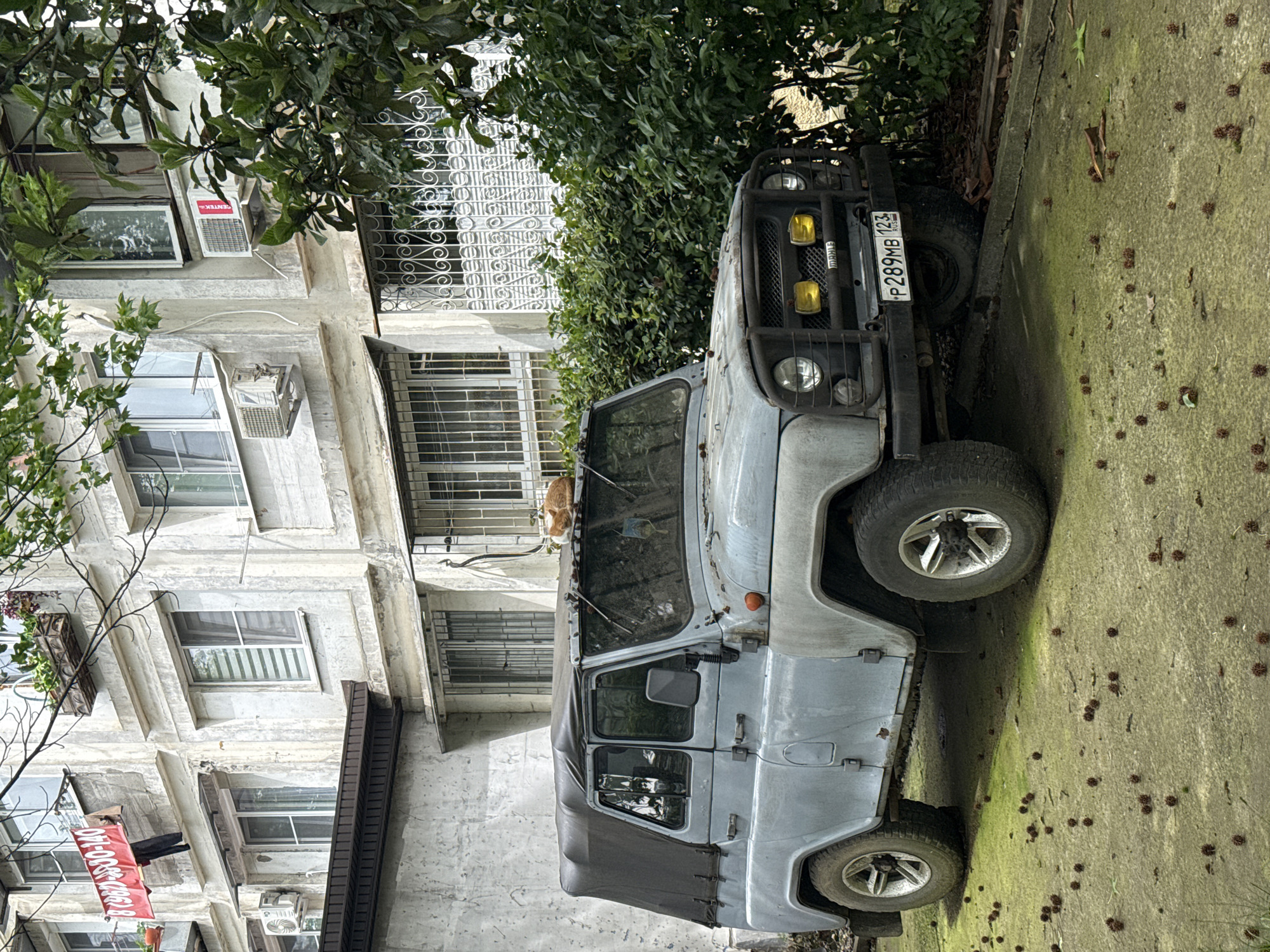 Gray UAZ-469 vehicle spotted parked in Sochi, Russia