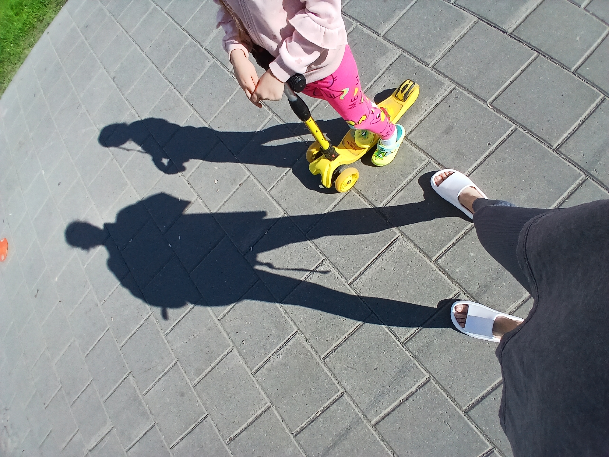 Sunny afternoon outing near Yekaterinburg apartments with scooters