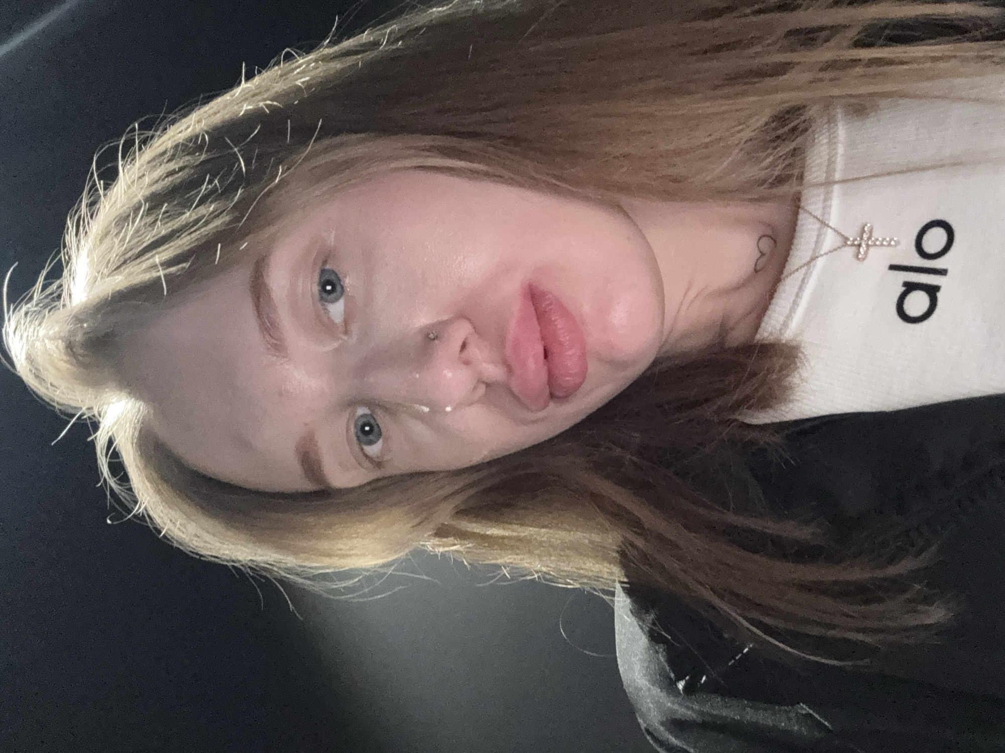 Person takes selfie with pouting expression in Russia