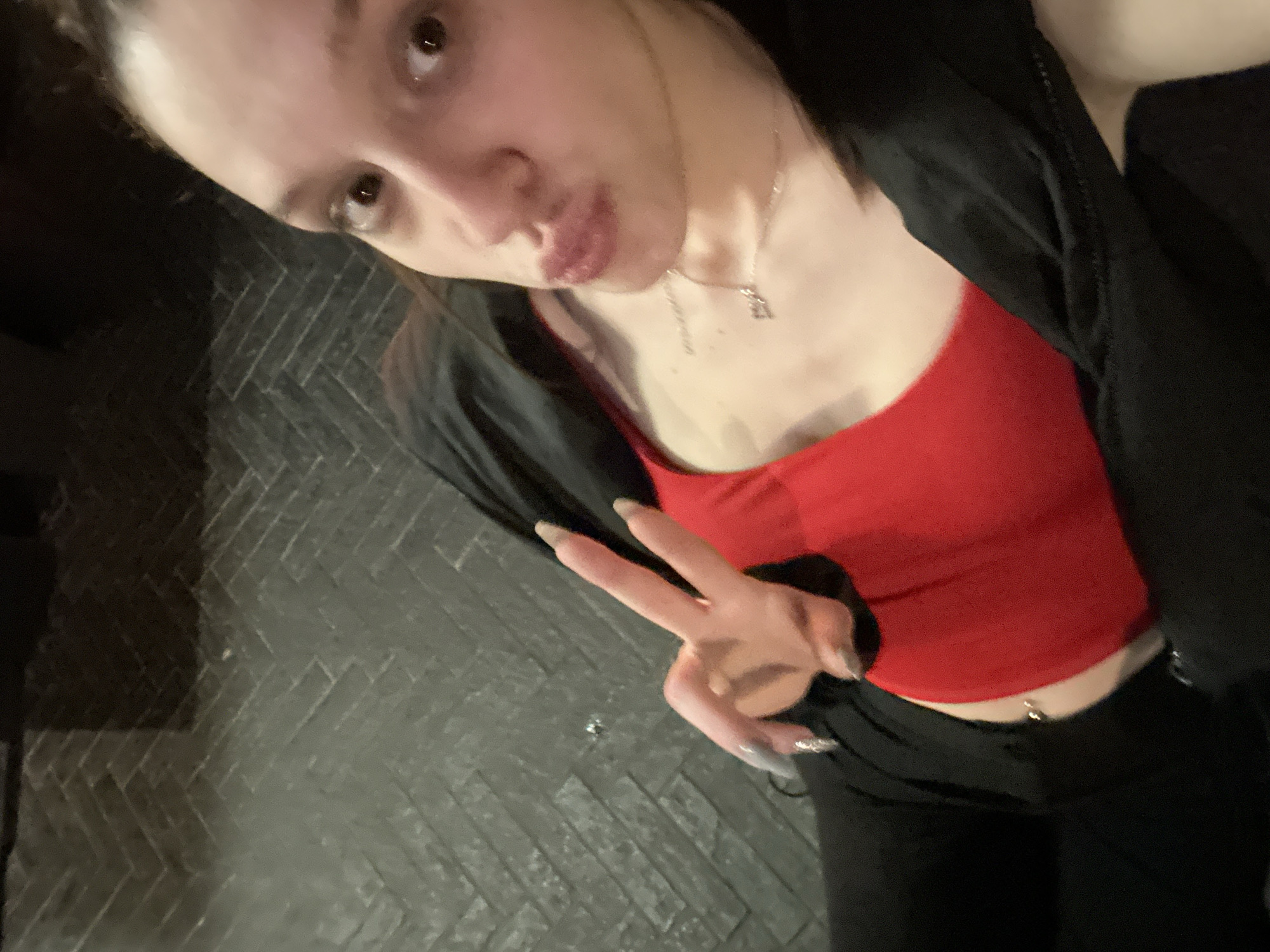 Woman takes selfie in Varna, Bulgaria