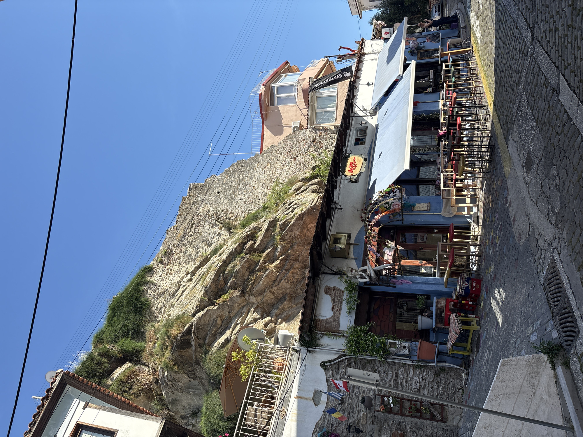 Scenic views of coastal Kavala, Greece documented Saturday afternoon