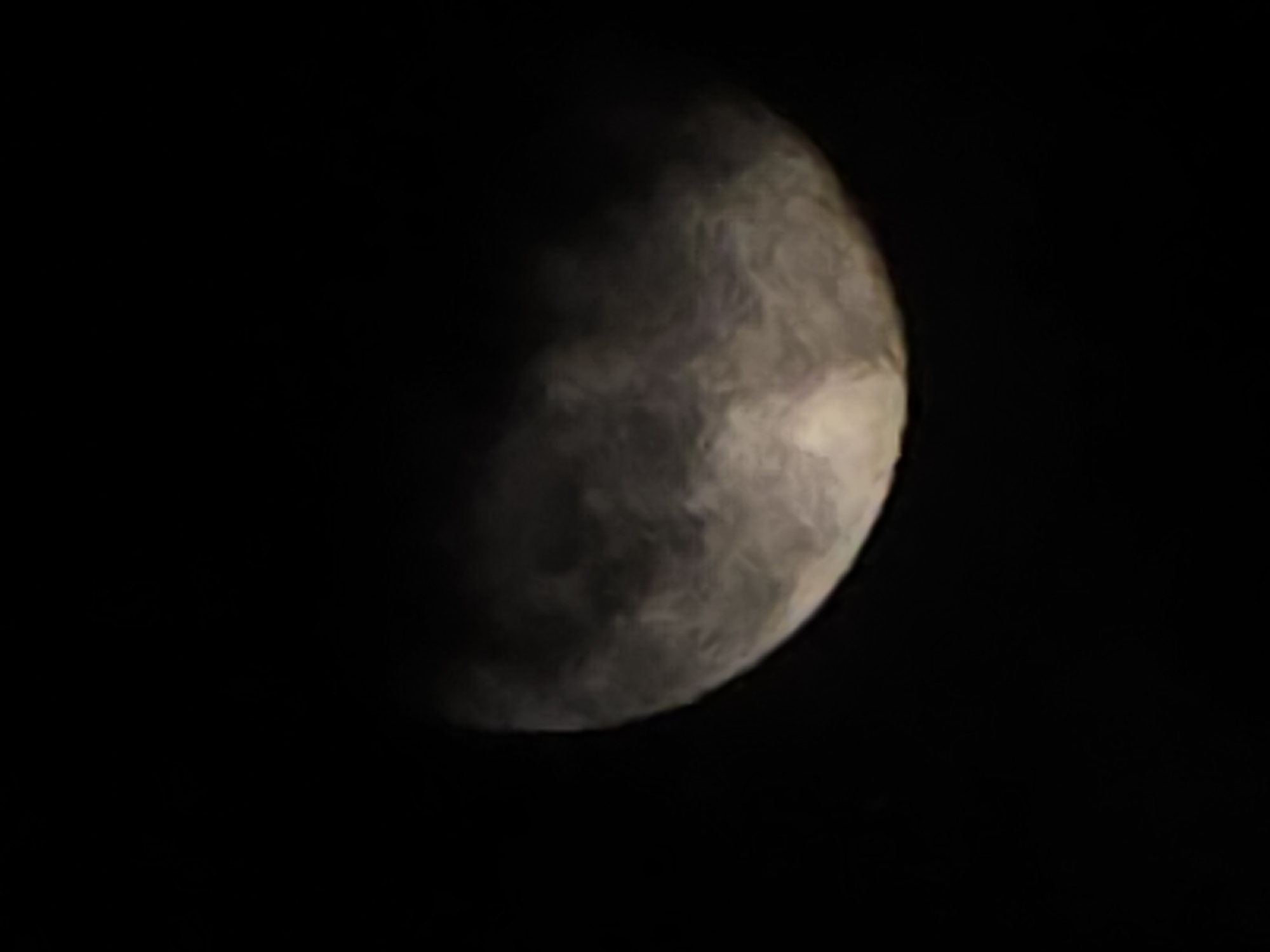 Full moon and cloudy skies over Ермолаево on a July night