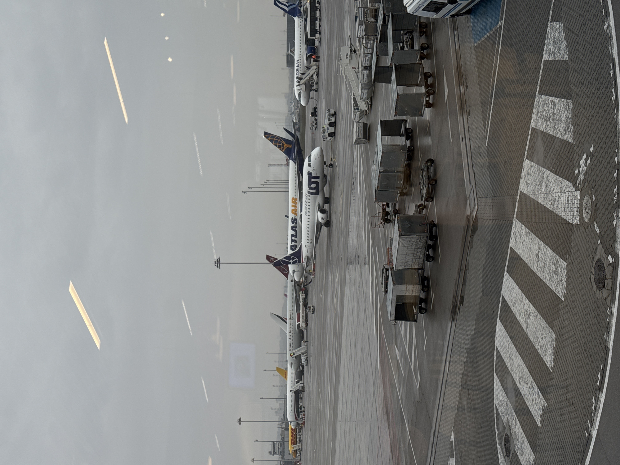 Aircraft parked on tarmac at Sofia Airport Bulgaria