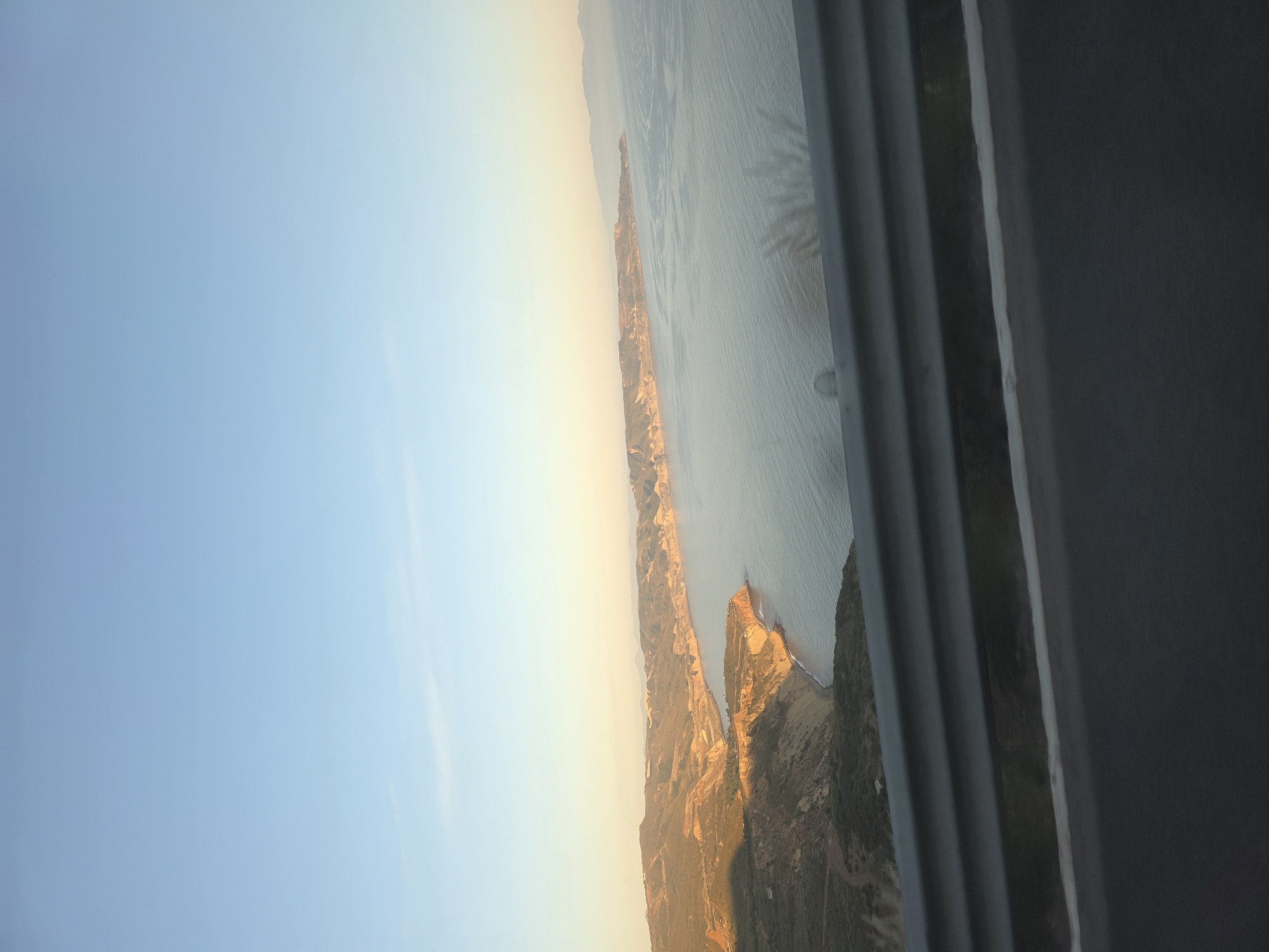 Coastal view captured from indoors near Salsipuedes, Mexico