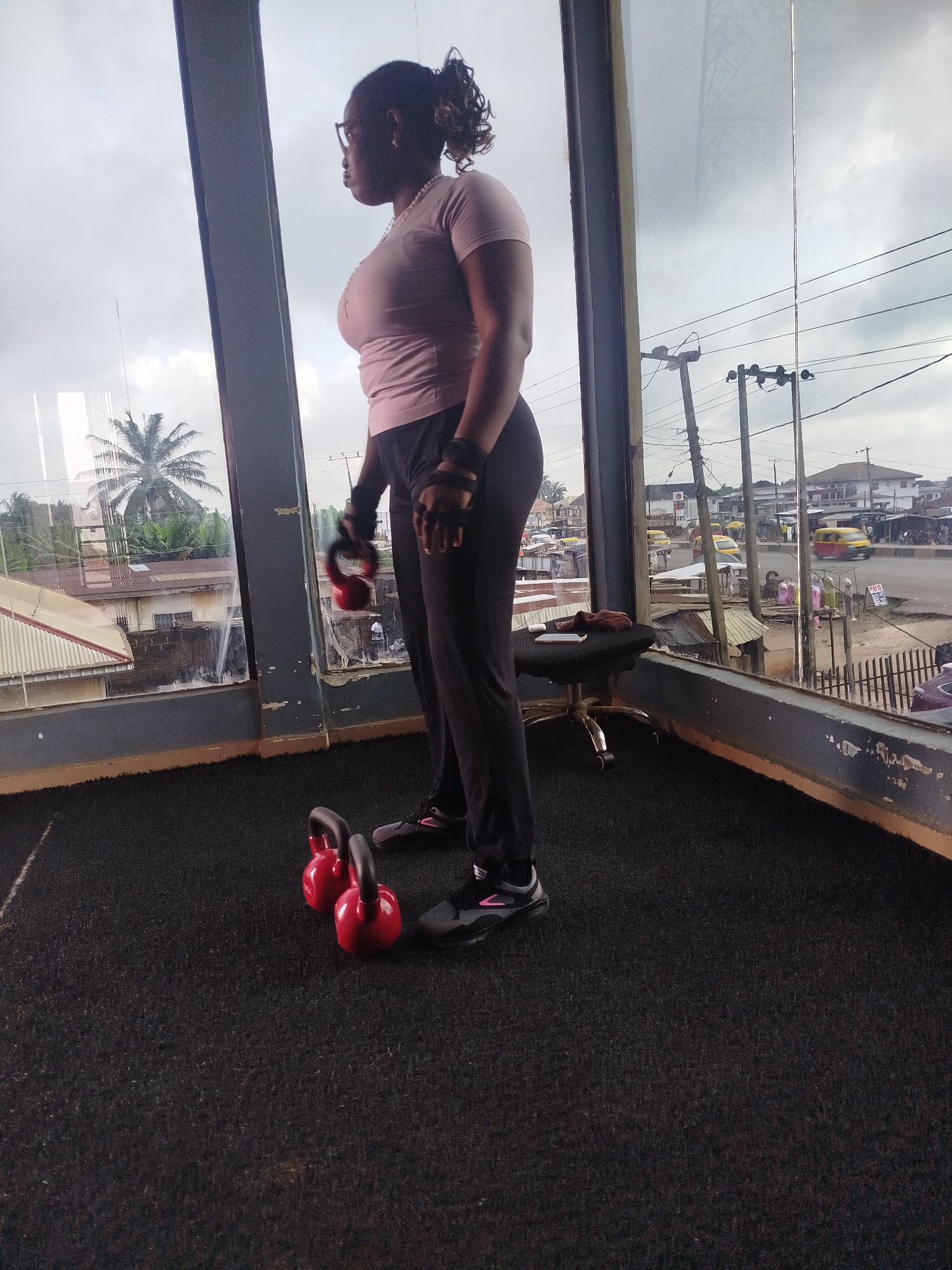 Morning gym session and hangout in Uselu, Nigeria