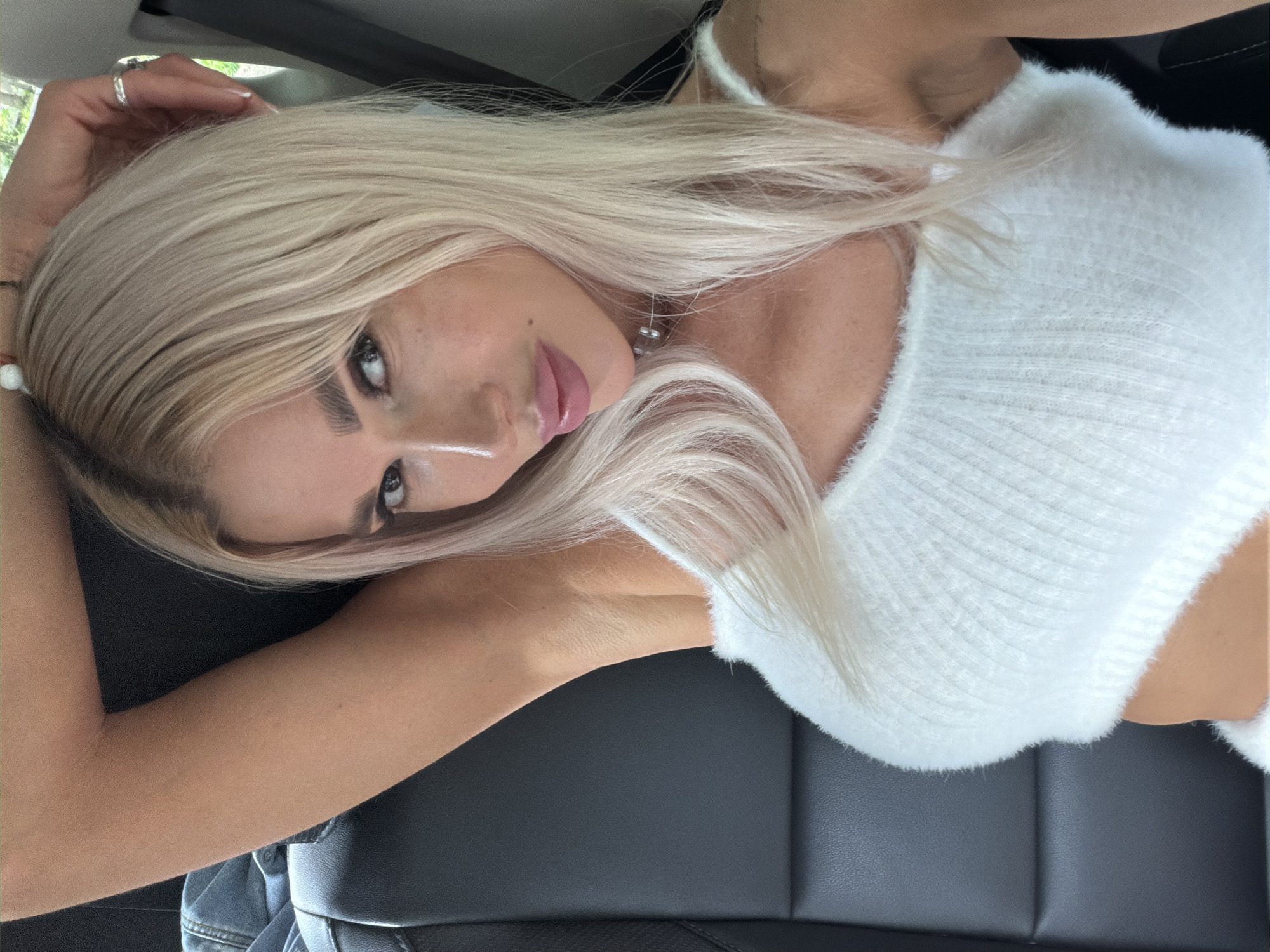 Backseat selfie session in a car, Kazan