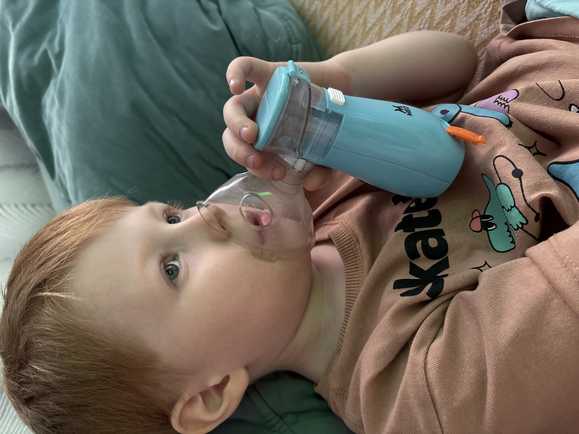 Family morning routine documented in Izhevsk home with child, kitten