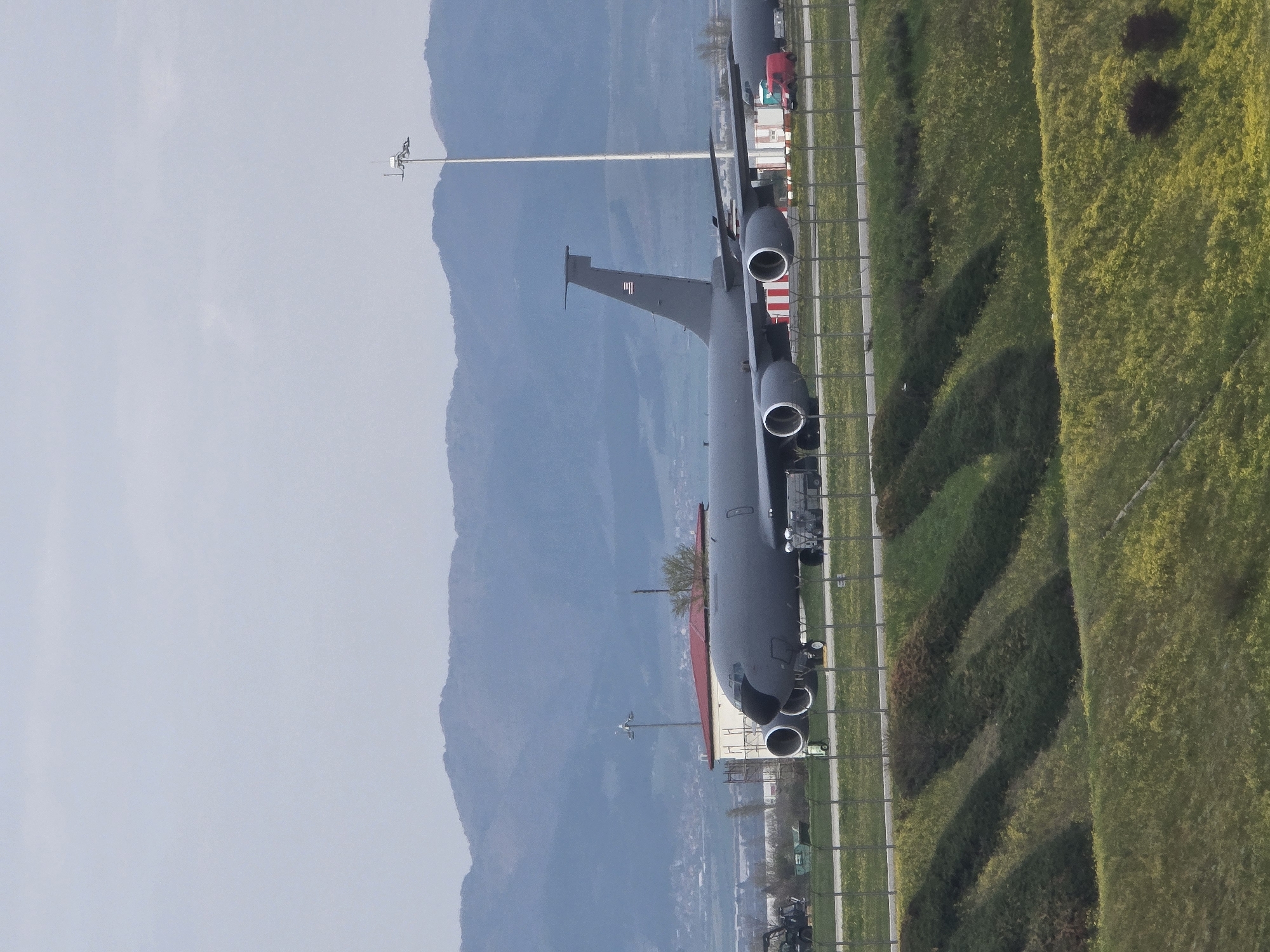 Military cargo planes spotted at Sofia airfield near park