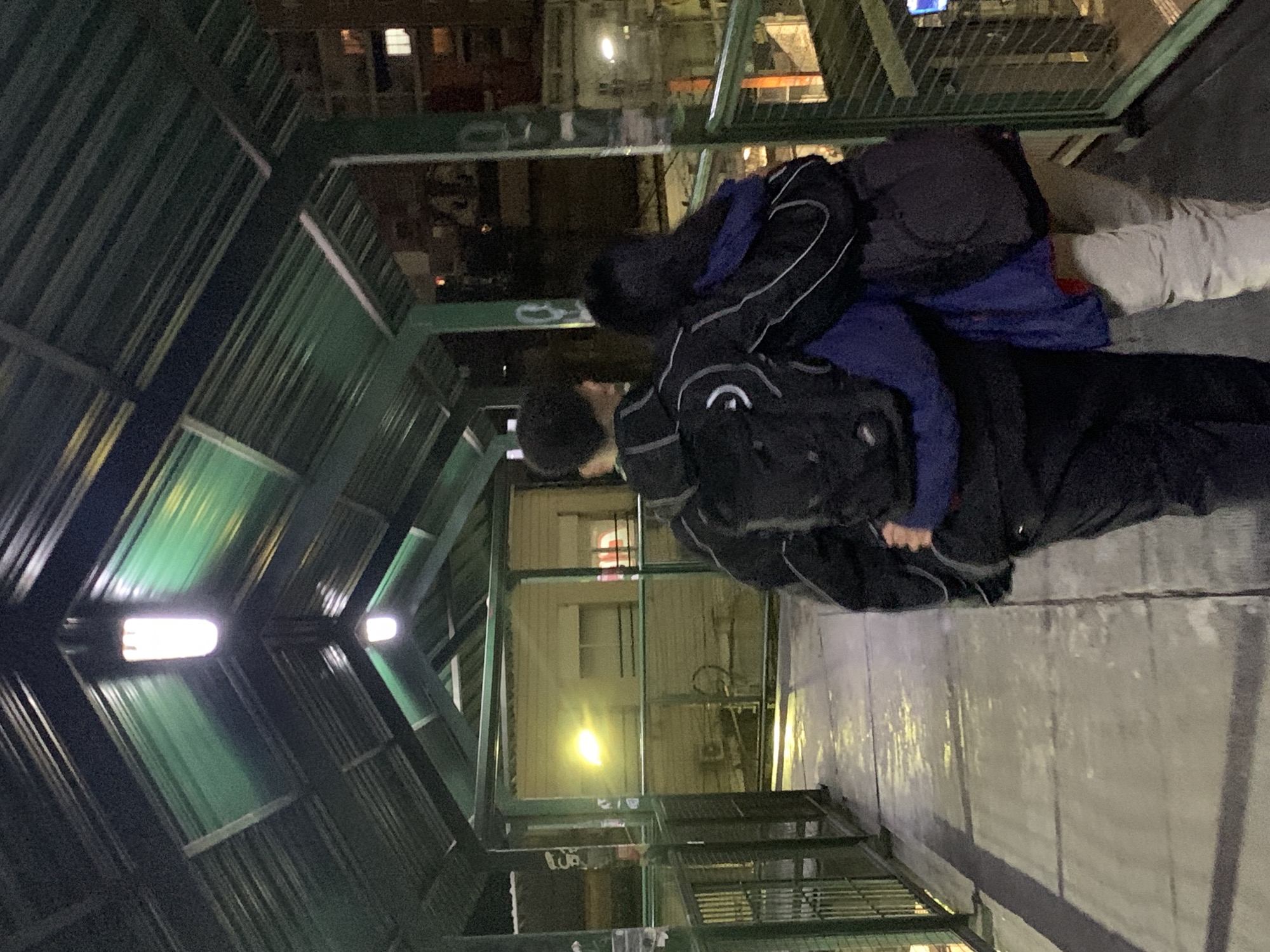 Nighttime urban scenes captured across Ramos Mejía station area