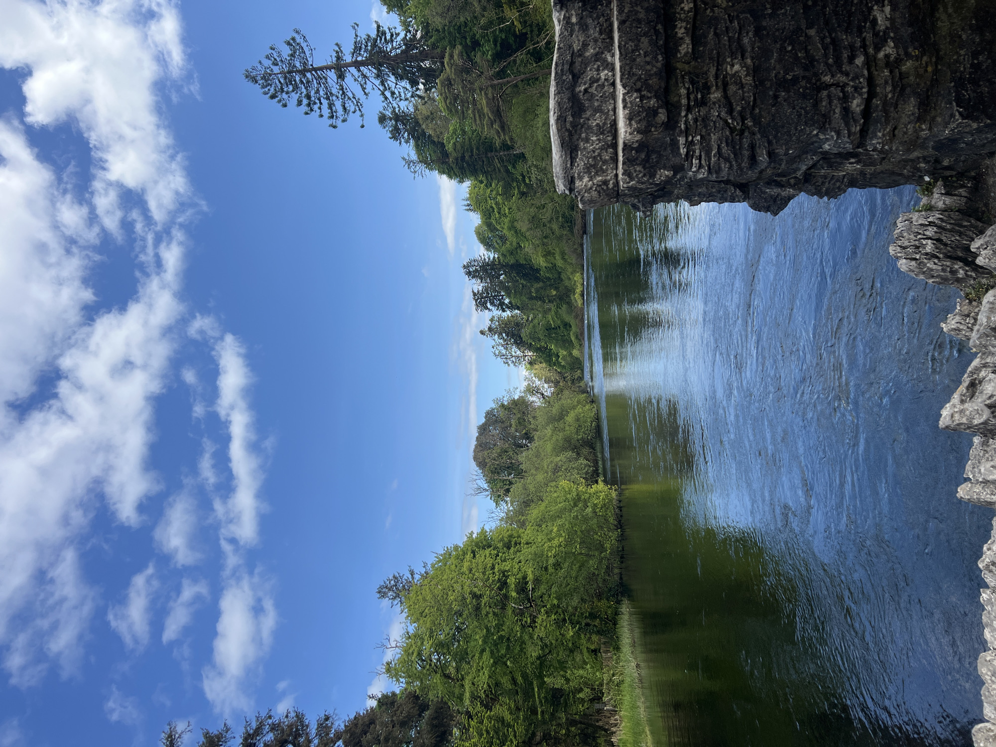 Tranquil river scene documented in Cong, Ireland