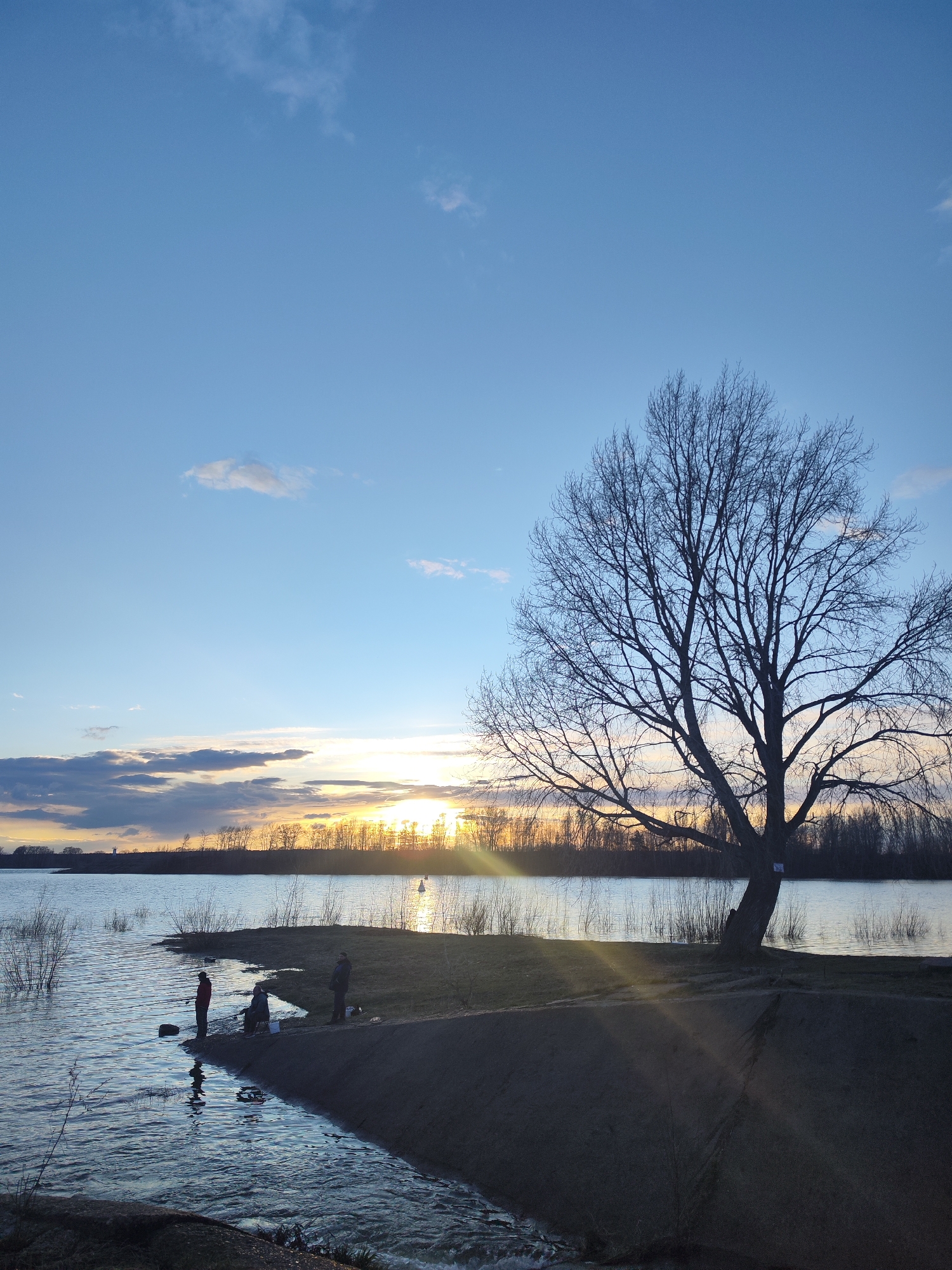 Sunset gathering documented along Kama River in Chaikovsky, Russia