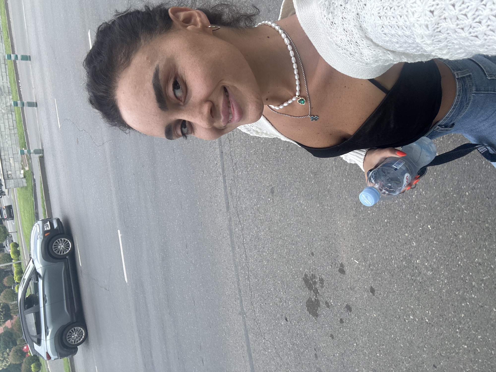 Selfie session on a Tbilisi street, midday