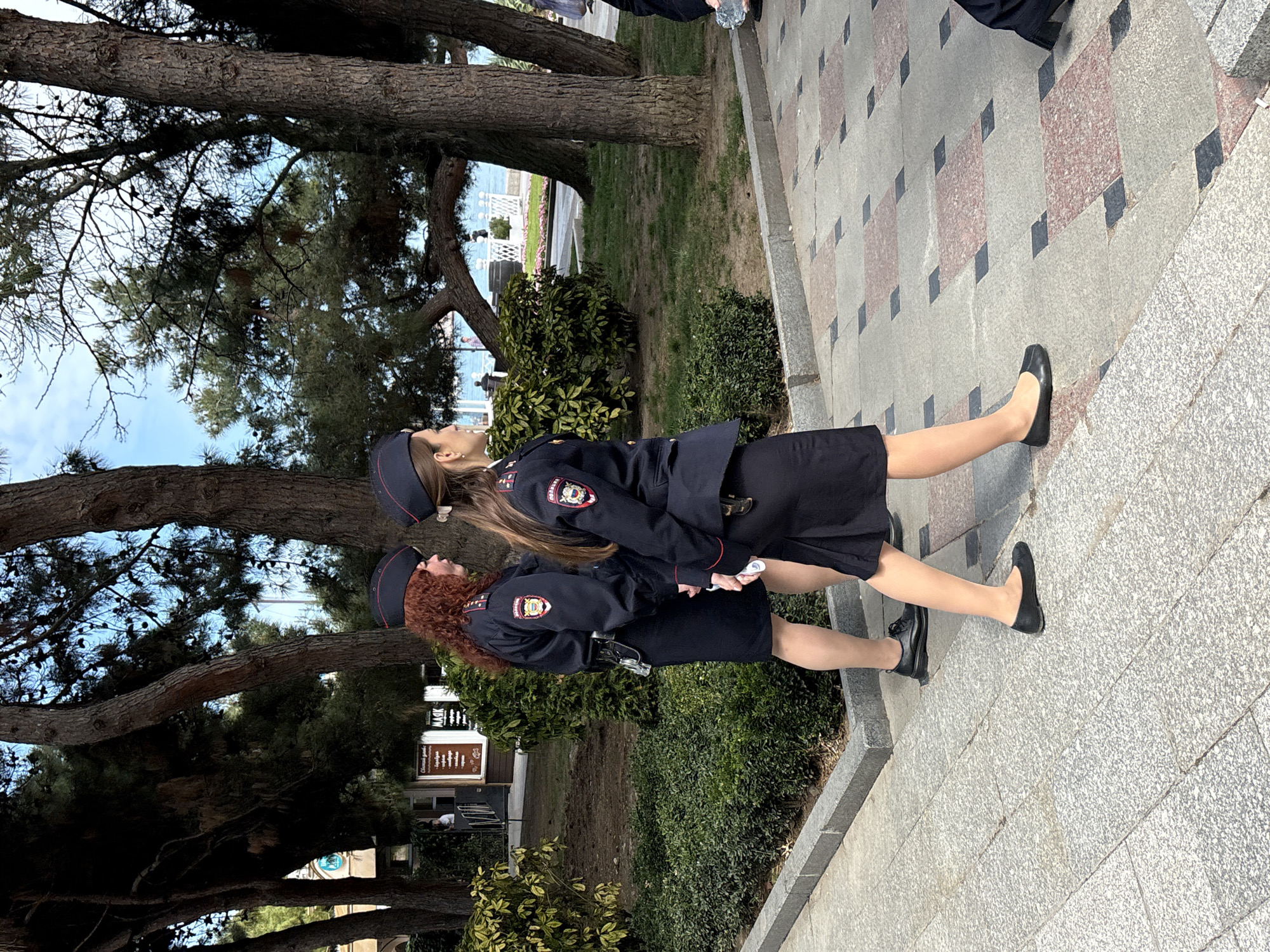 Everyday life unfolds on Yalta's busy waterfront promenade