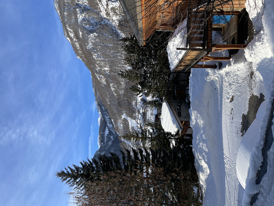 Winter mountain landscape documented in French Alps resort town