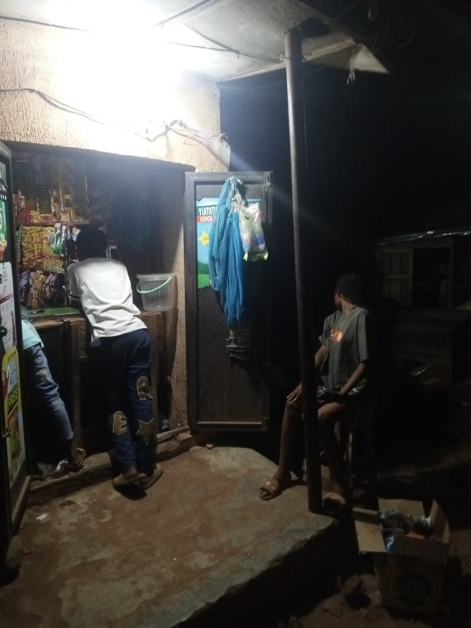 Two people spotted at nighttime kiosk in small town