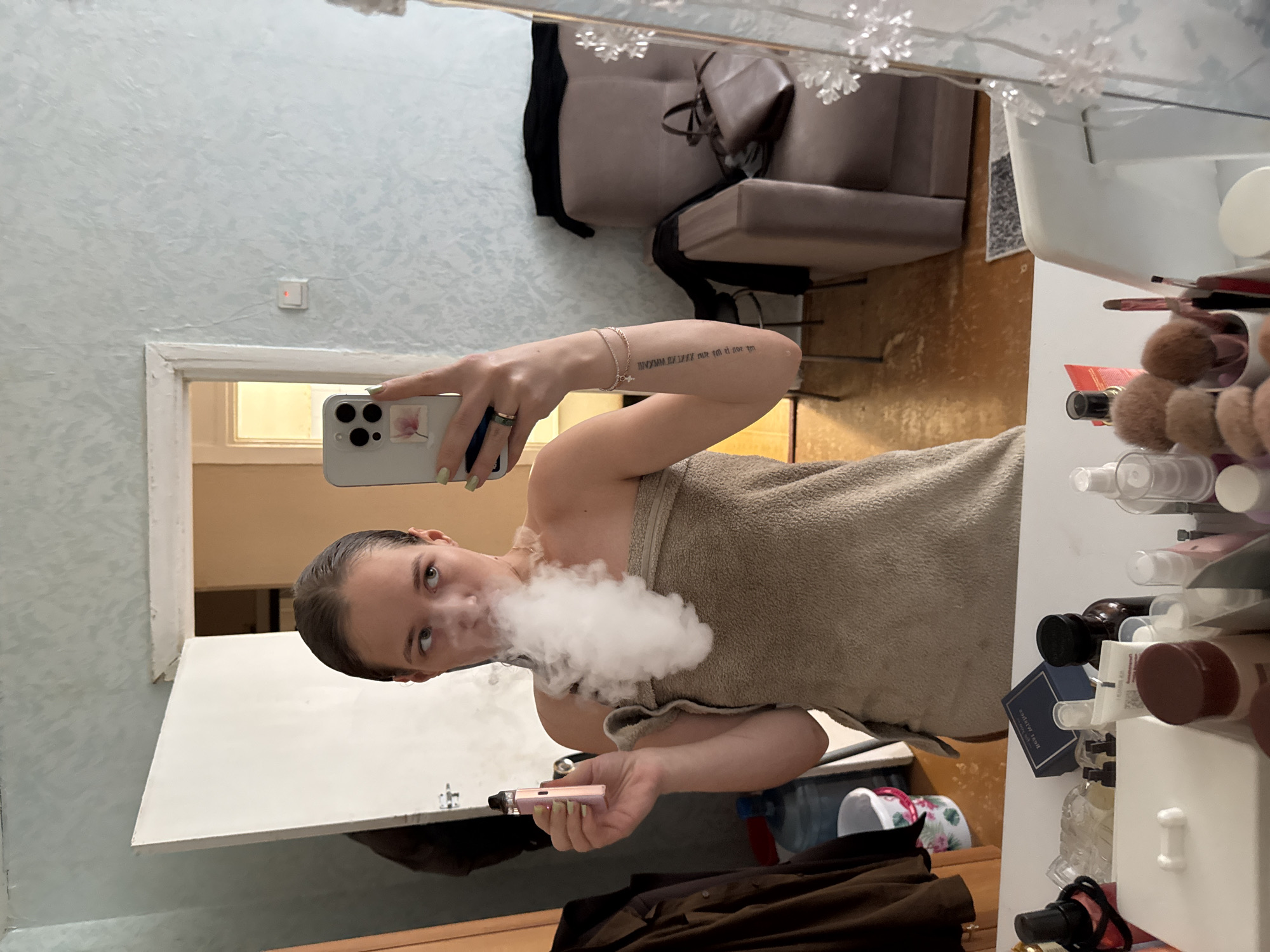 Woman Takes Multiple Selfies in Chaikovsky During Early Morning Hours
