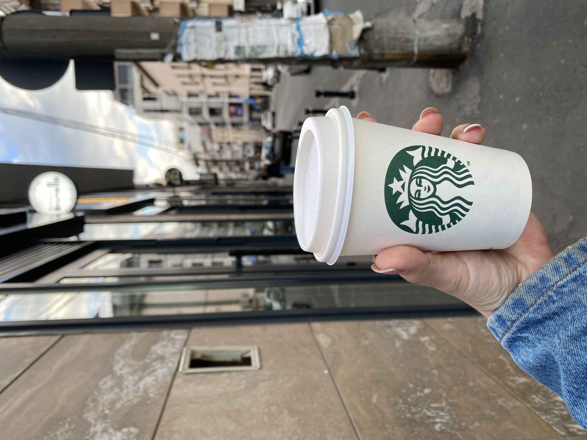 Coffee break captured at Belgrade Starbucks location