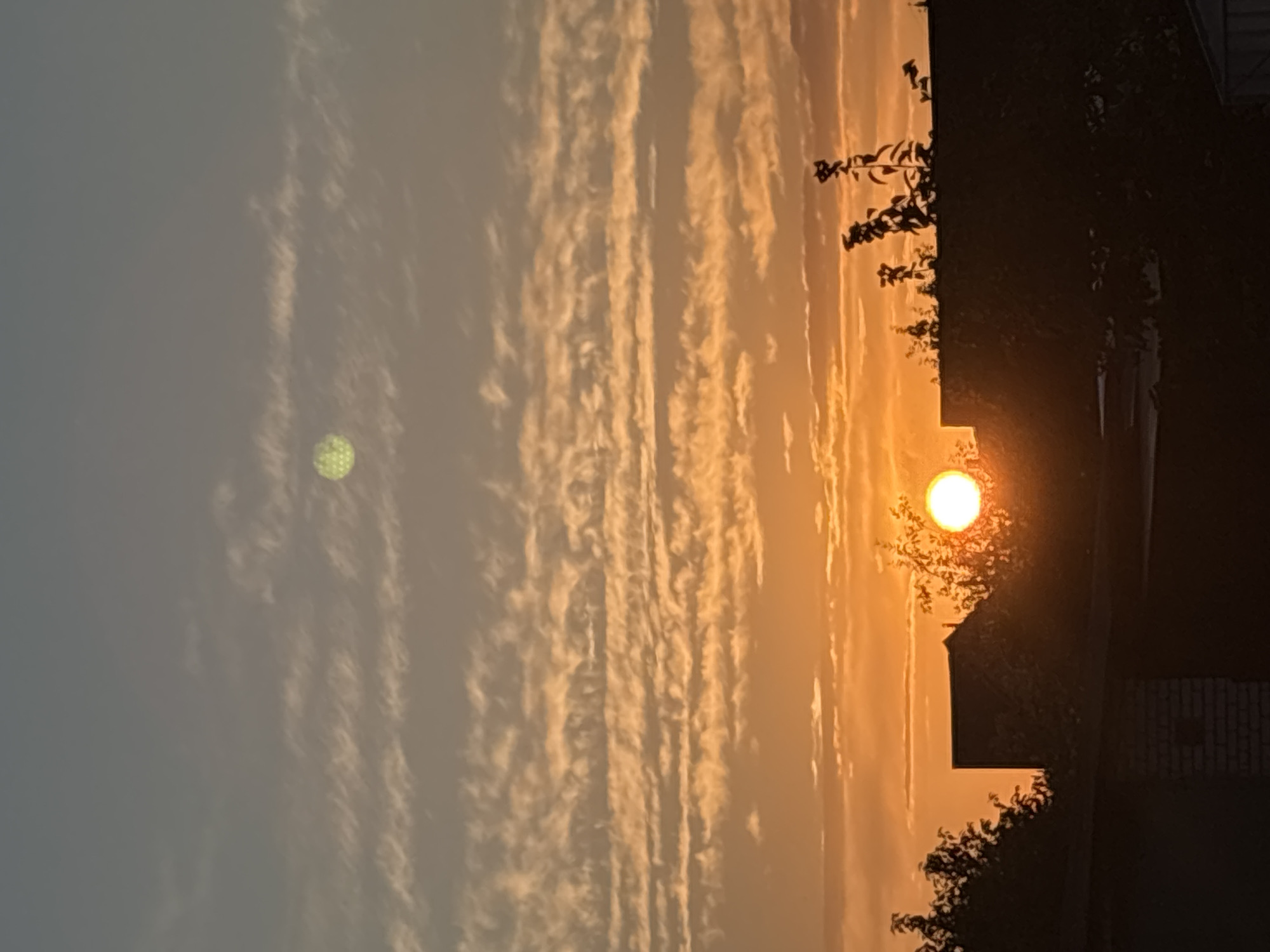 Layered sunset sky over Kapyĺ, Belarus