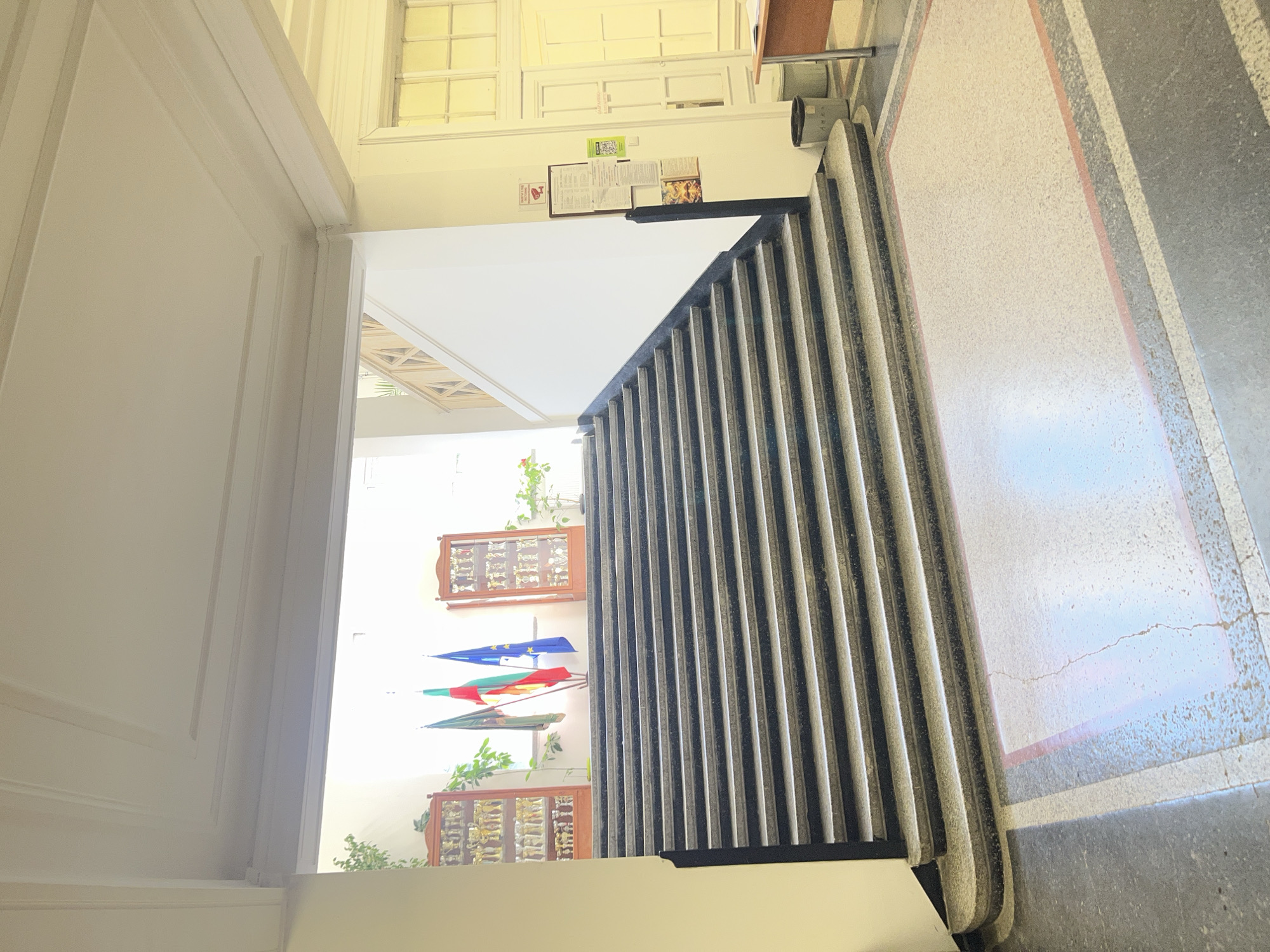 Institutional hallway with display room documented in Sofia