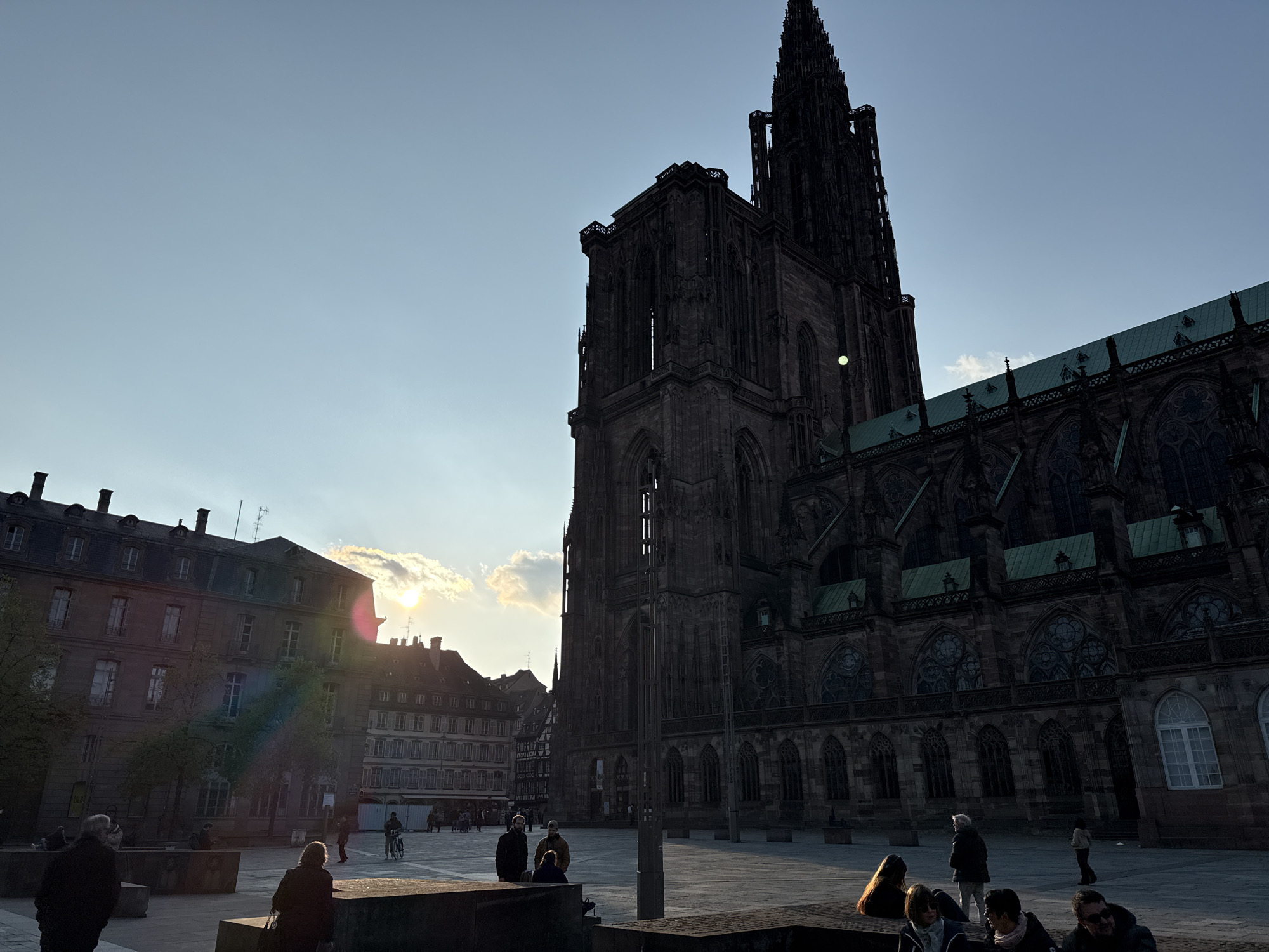 Afternoon views captured of Strasbourg Cathedral and square