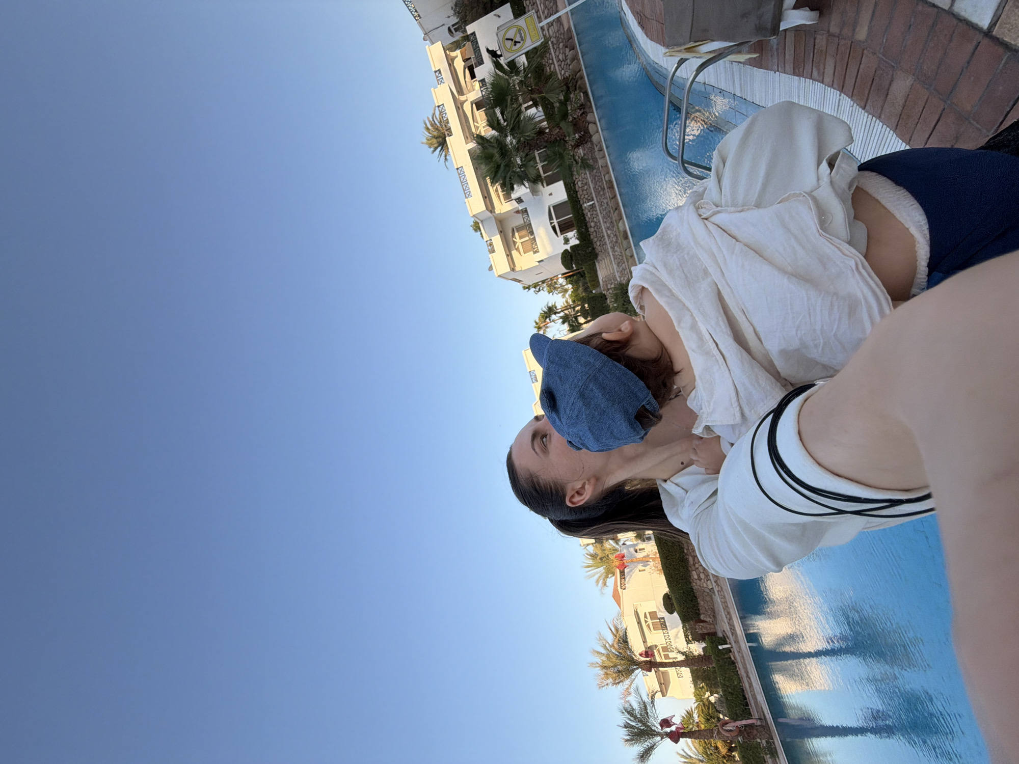 Lazy poolside afternoon at a Sharm El Sheikh resort
