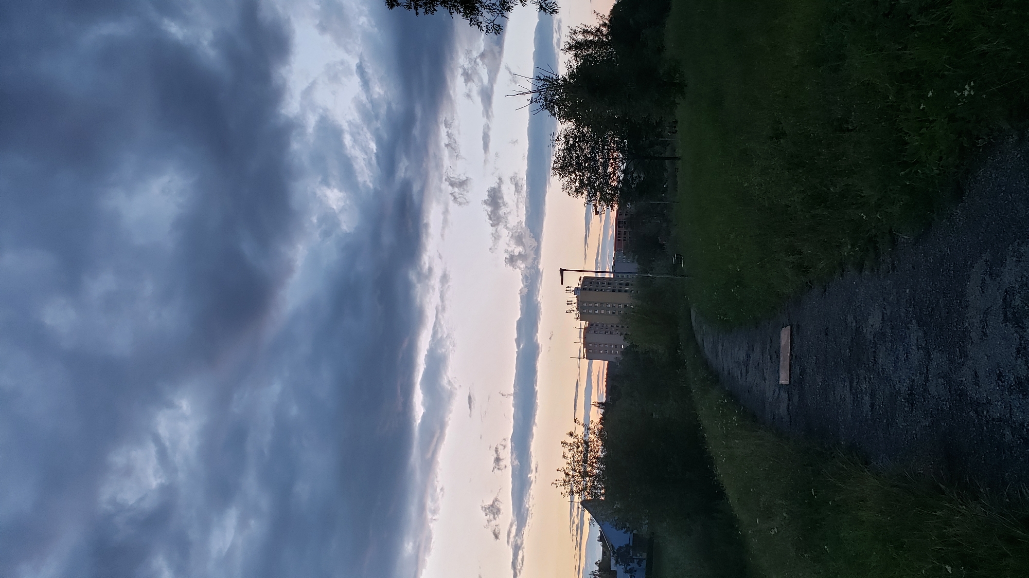 Dusk settles over Prešov's Sekčov estate on a July evening