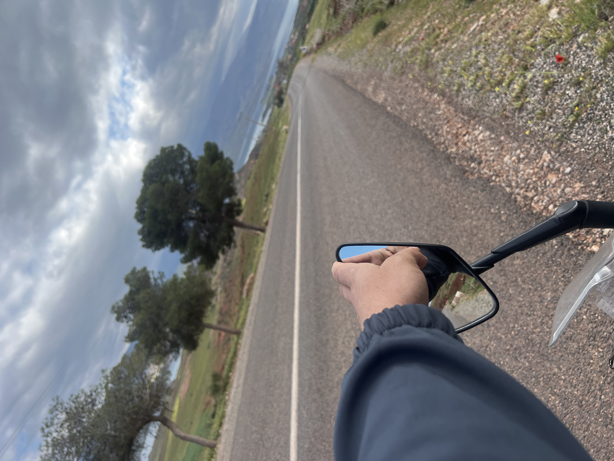 Motorcycle rider documents scenic journey through Bin El Ouidane countryside