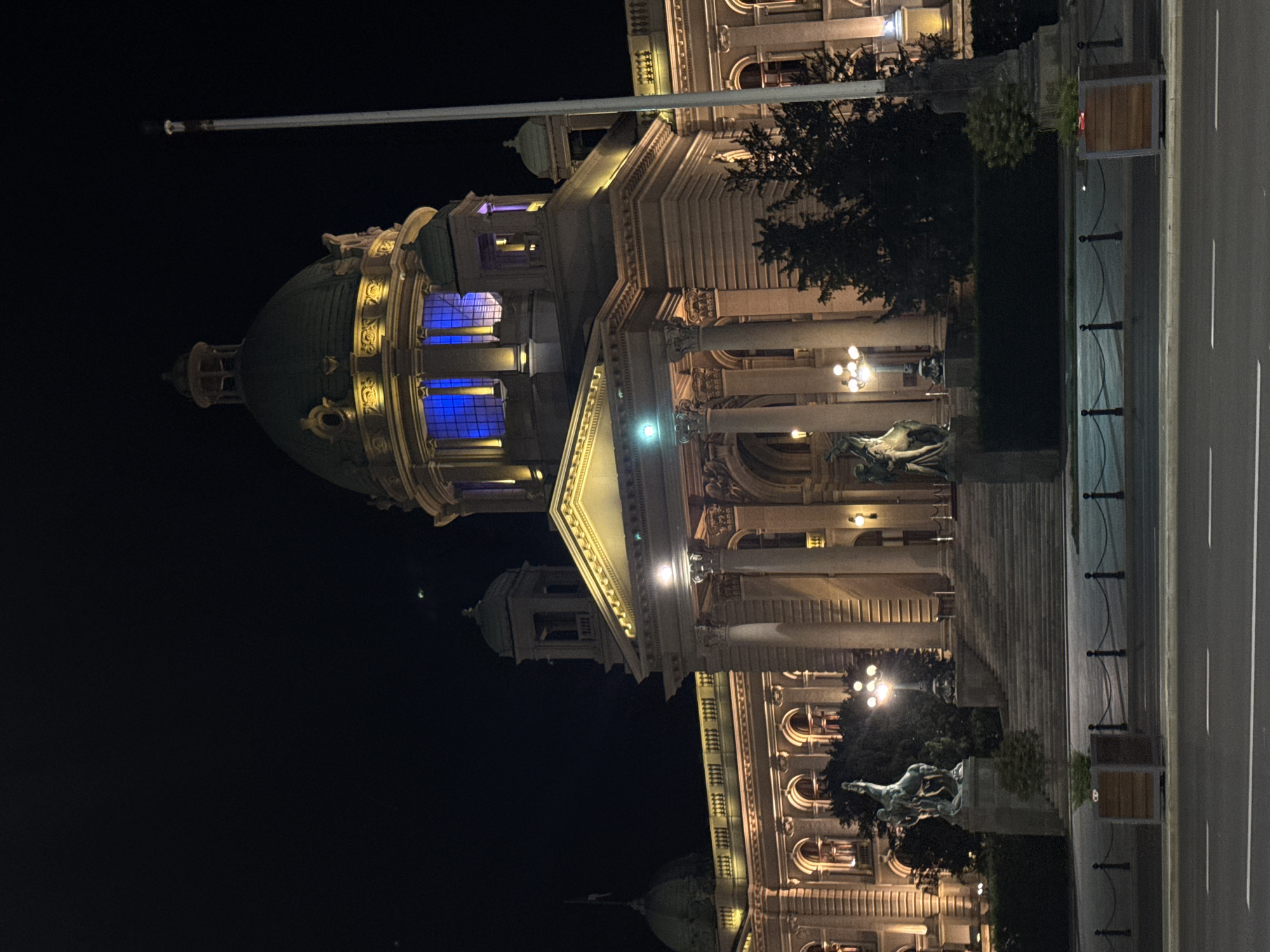 Late night scenes captured around Belgrade's government district