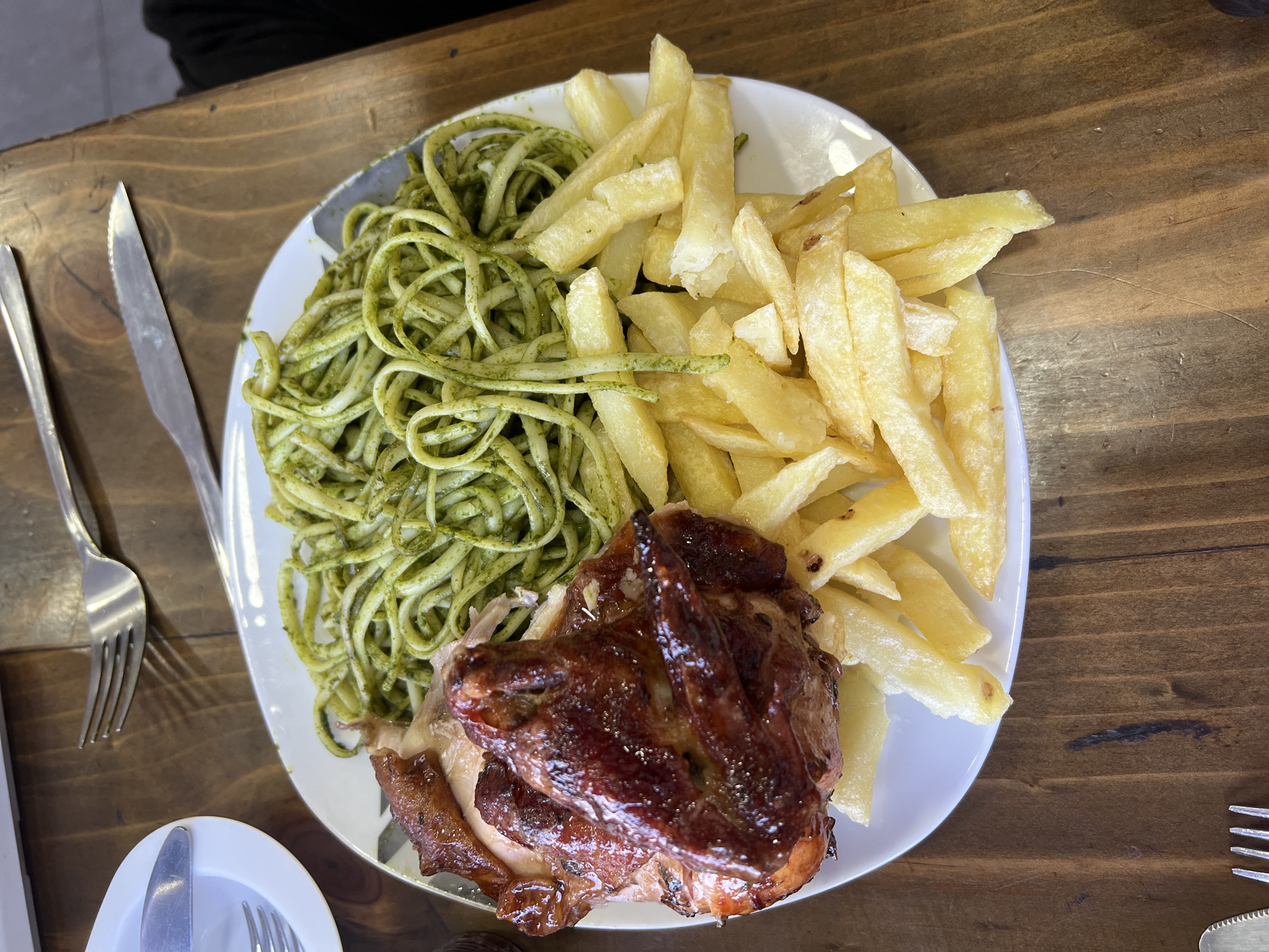 Dinner documented at Restaurant Polleria Oscar in Arica, Chile