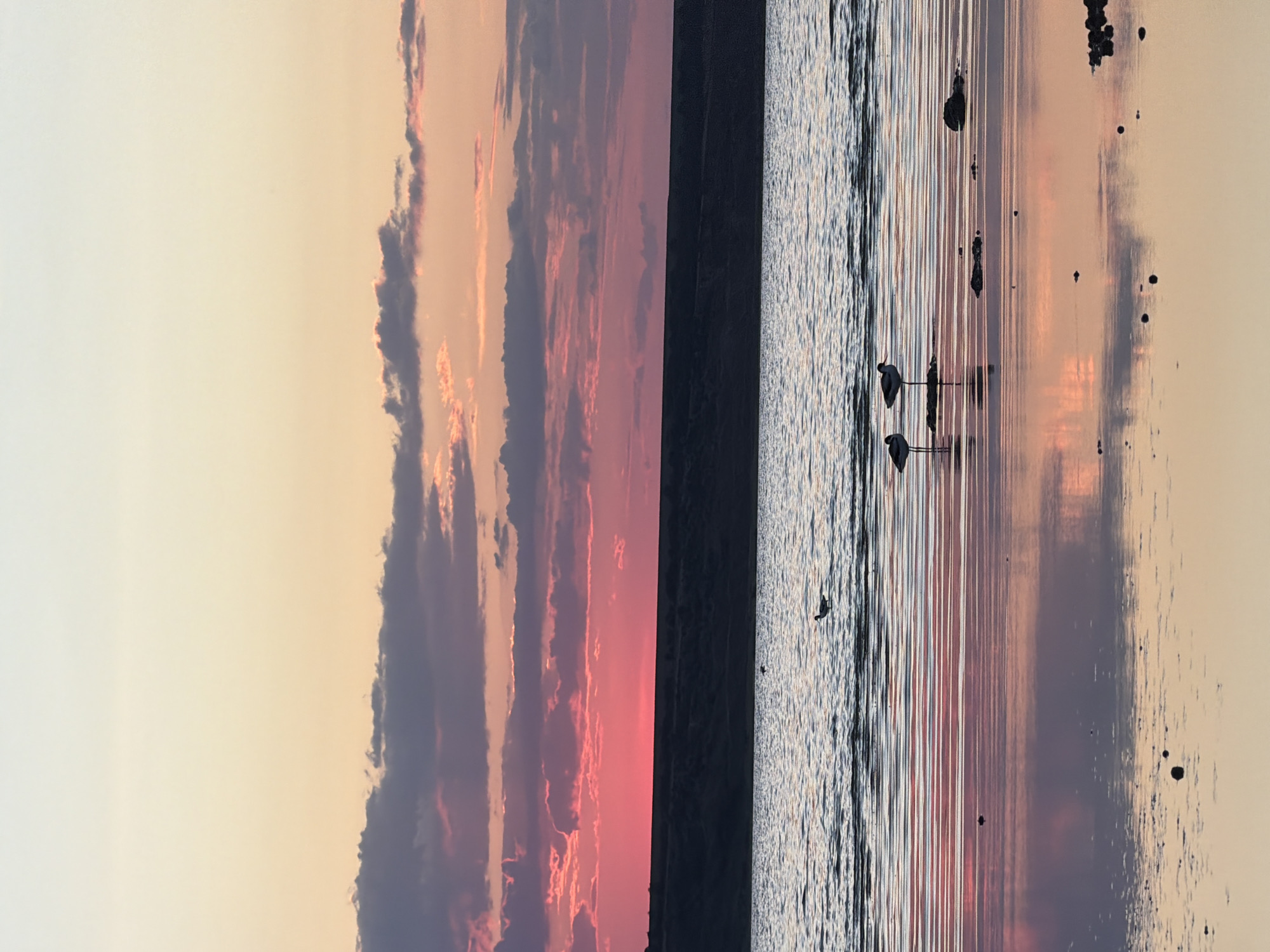 Colorful sunset over a calm bay near Odesa