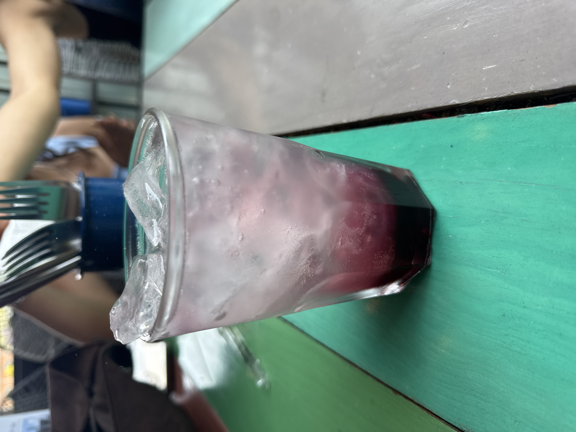 Diner captures Mexican meal and layered drink in Cholula