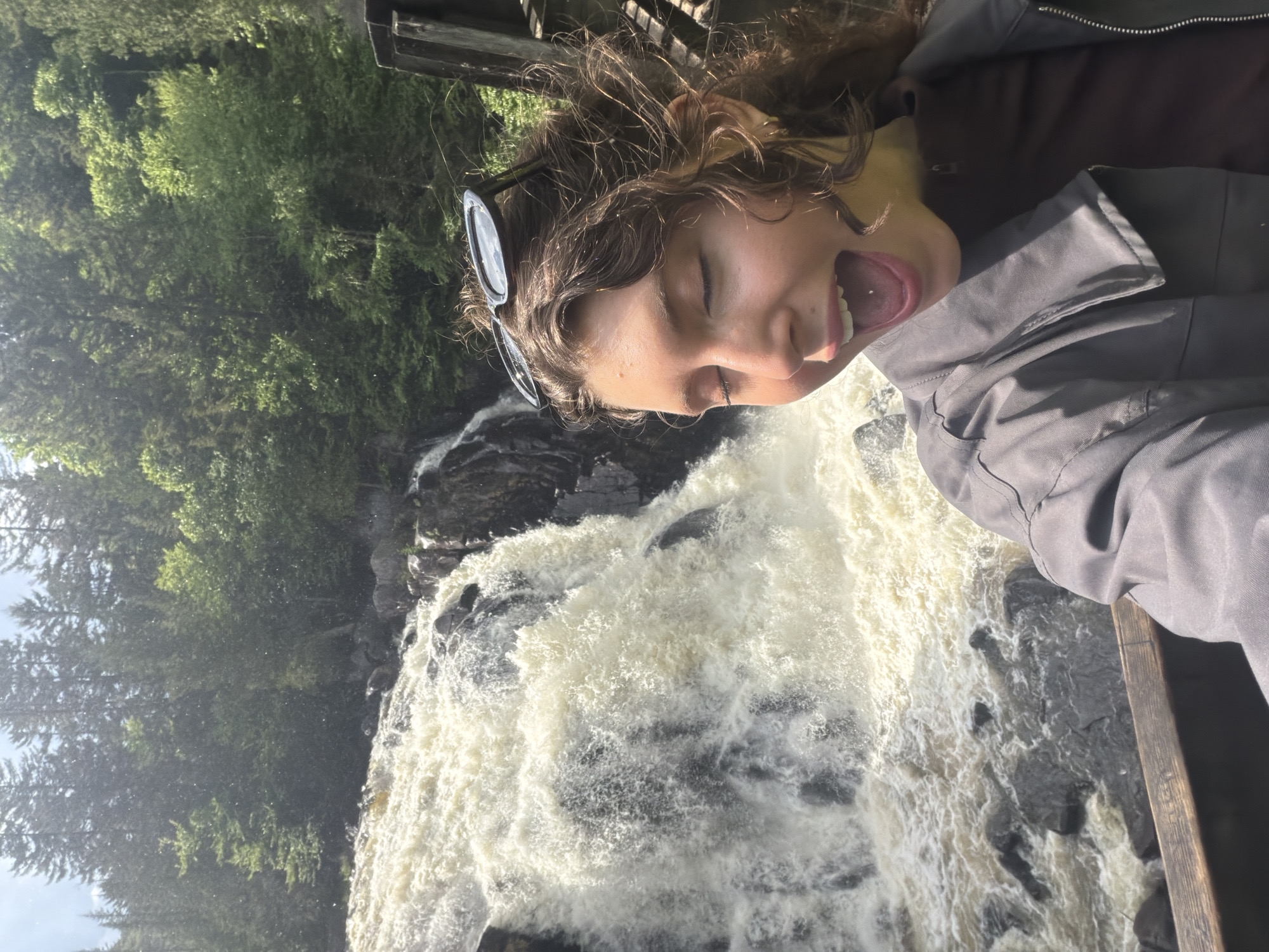 Waterfall and boardwalk trail visit in Lac-Supérieur, Canada