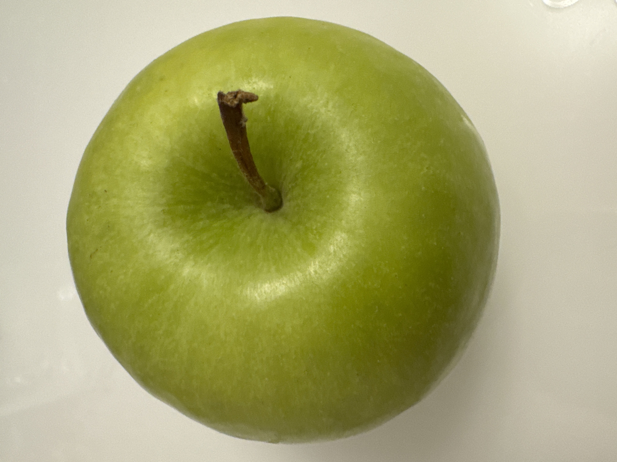 Green apples and artificial flowers arranged in Berlin still lifes.