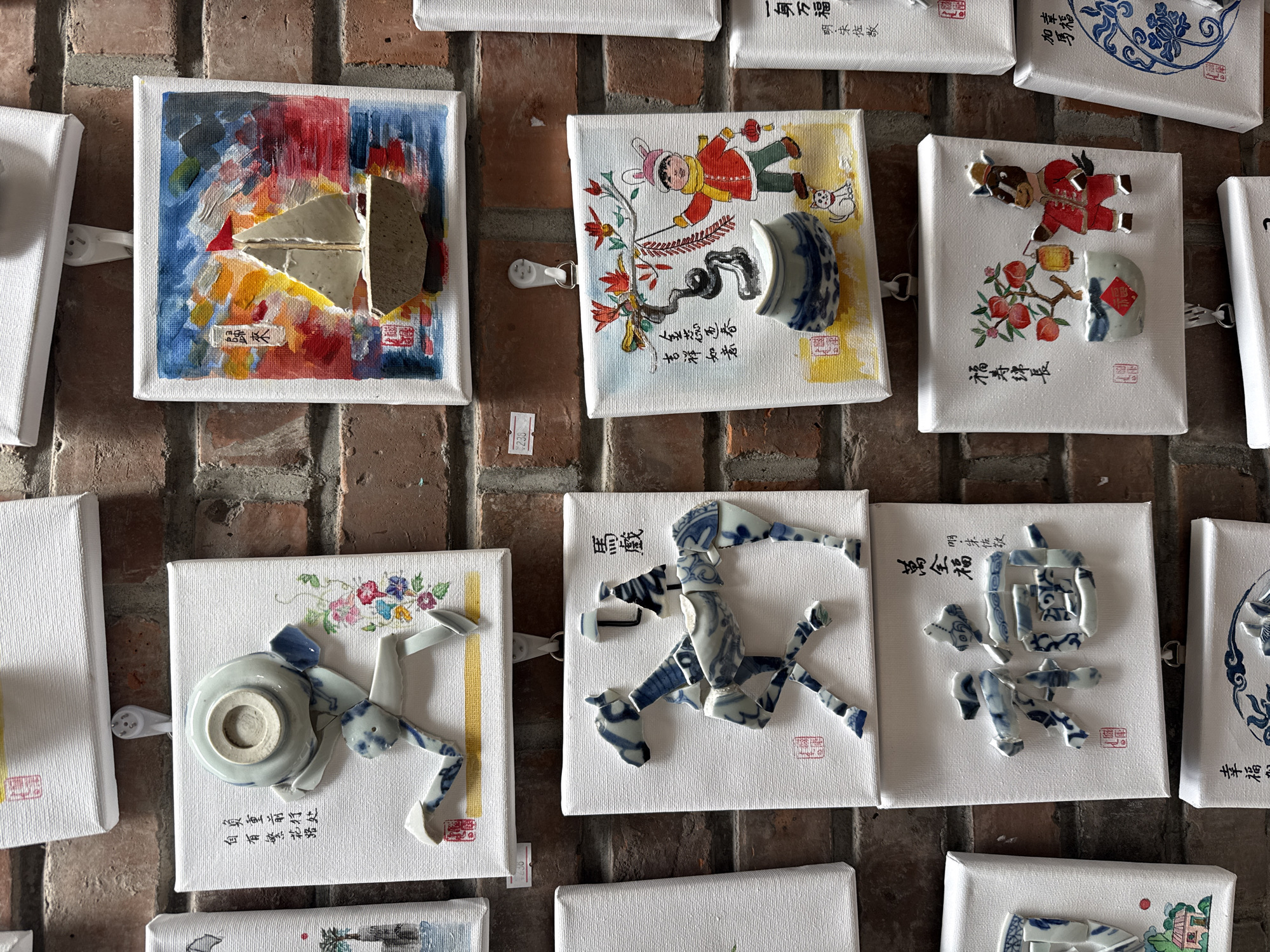 Porcelain art installation documented in Beijing's Xicheng District