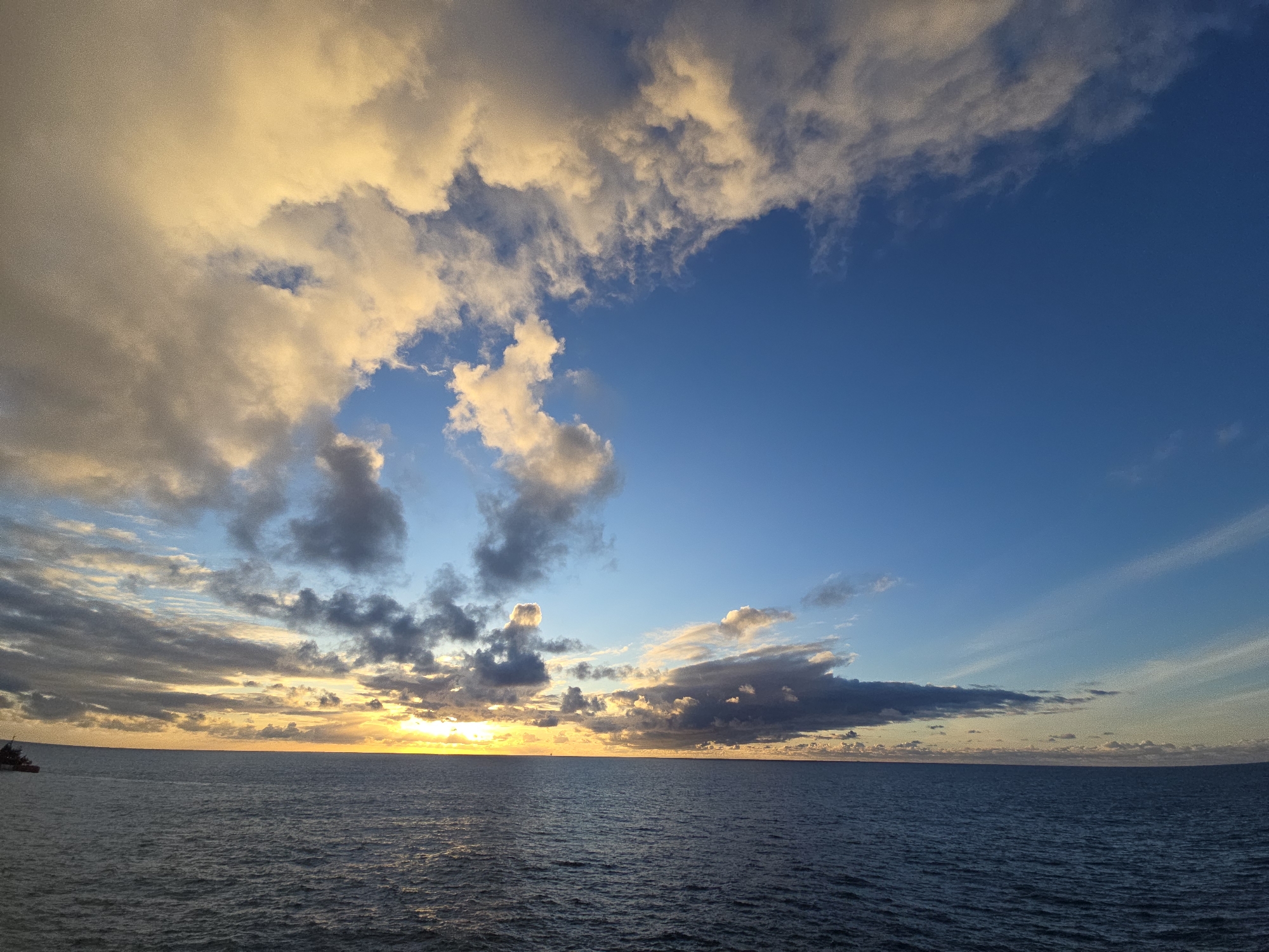 Dramatic ocean sunset captured through multiple perspectives near North Sea