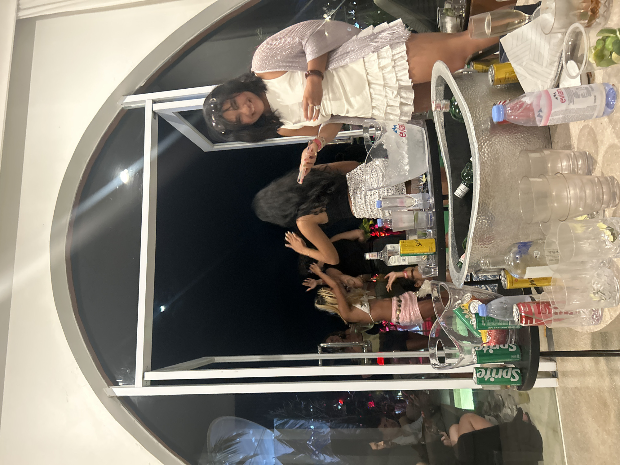 Beach club night out with fire performance, North Kuta