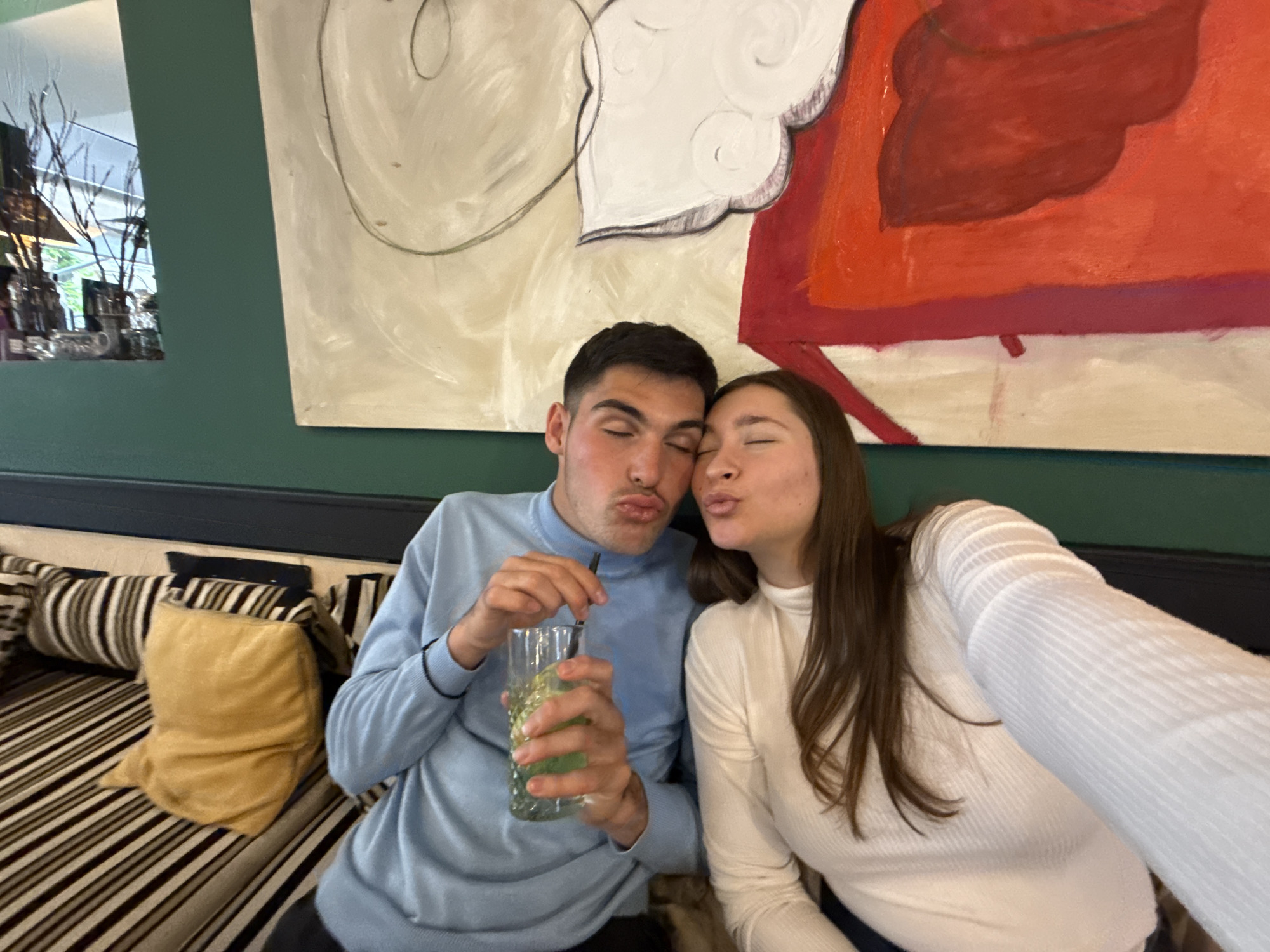 Couple enjoys lunch at Sofia restaurant