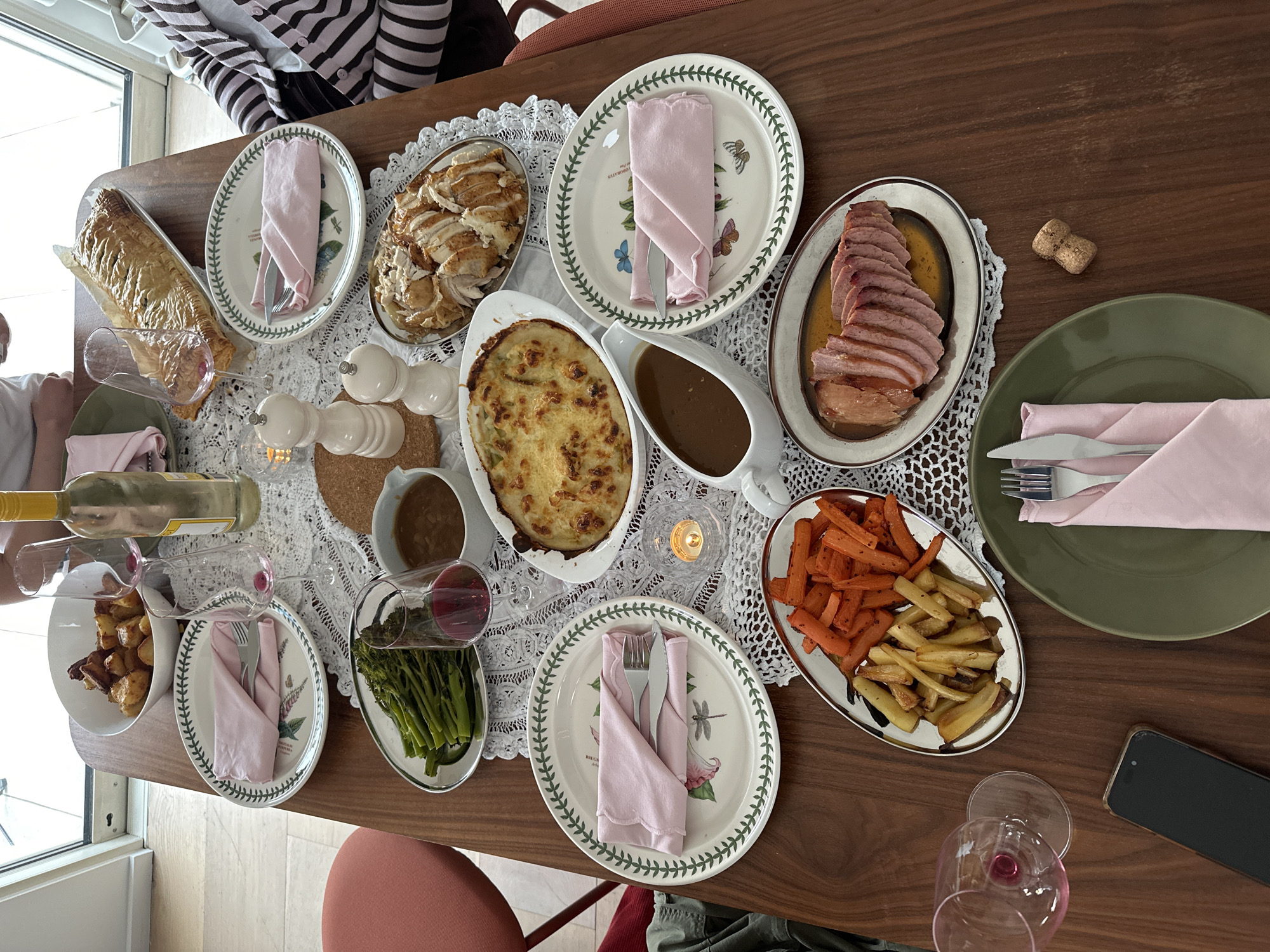 London residence hosts elaborate dinner spread Sunday afternoon