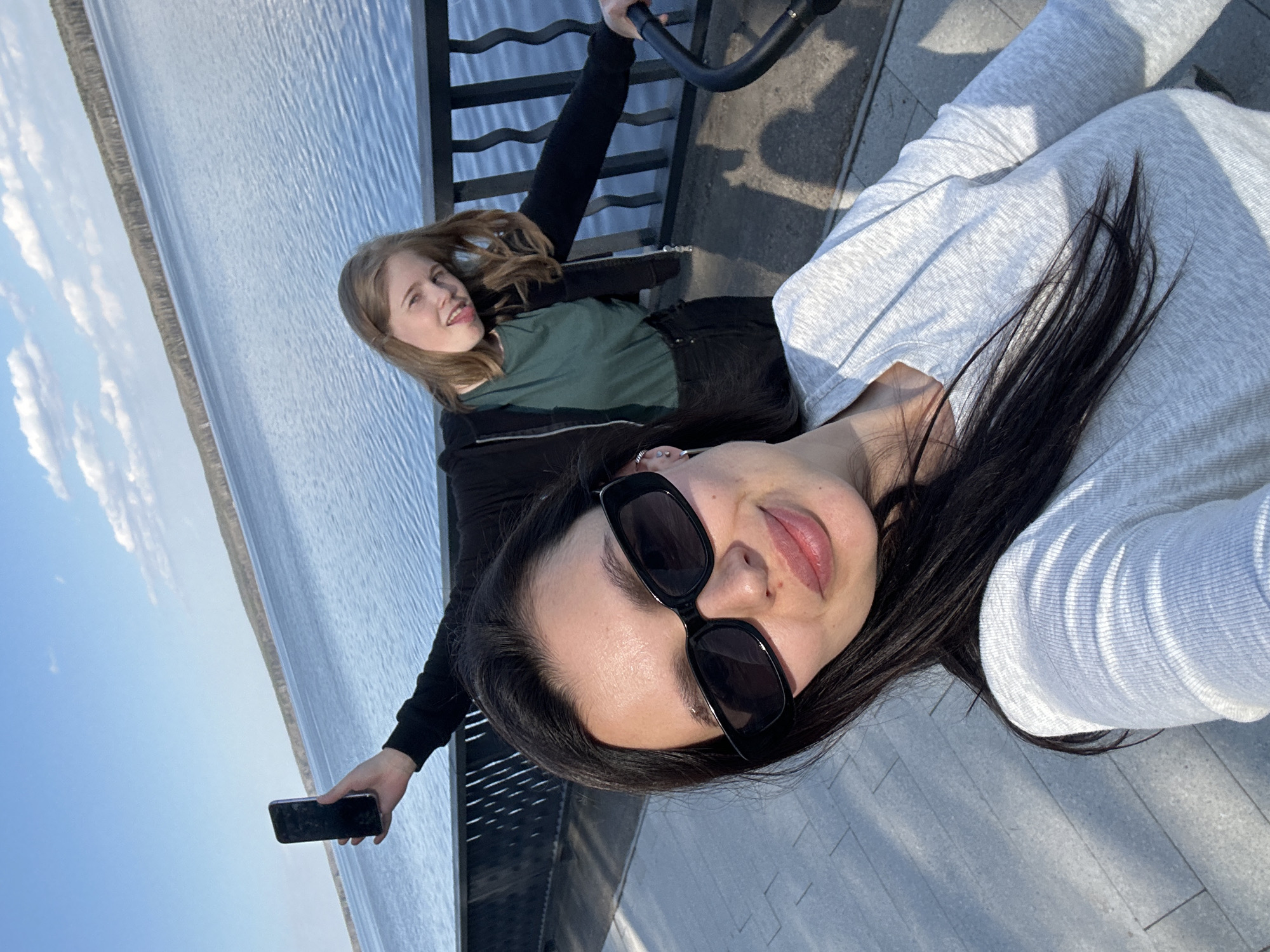Sunny day waterfront activity recorded at Chaikovsky lake