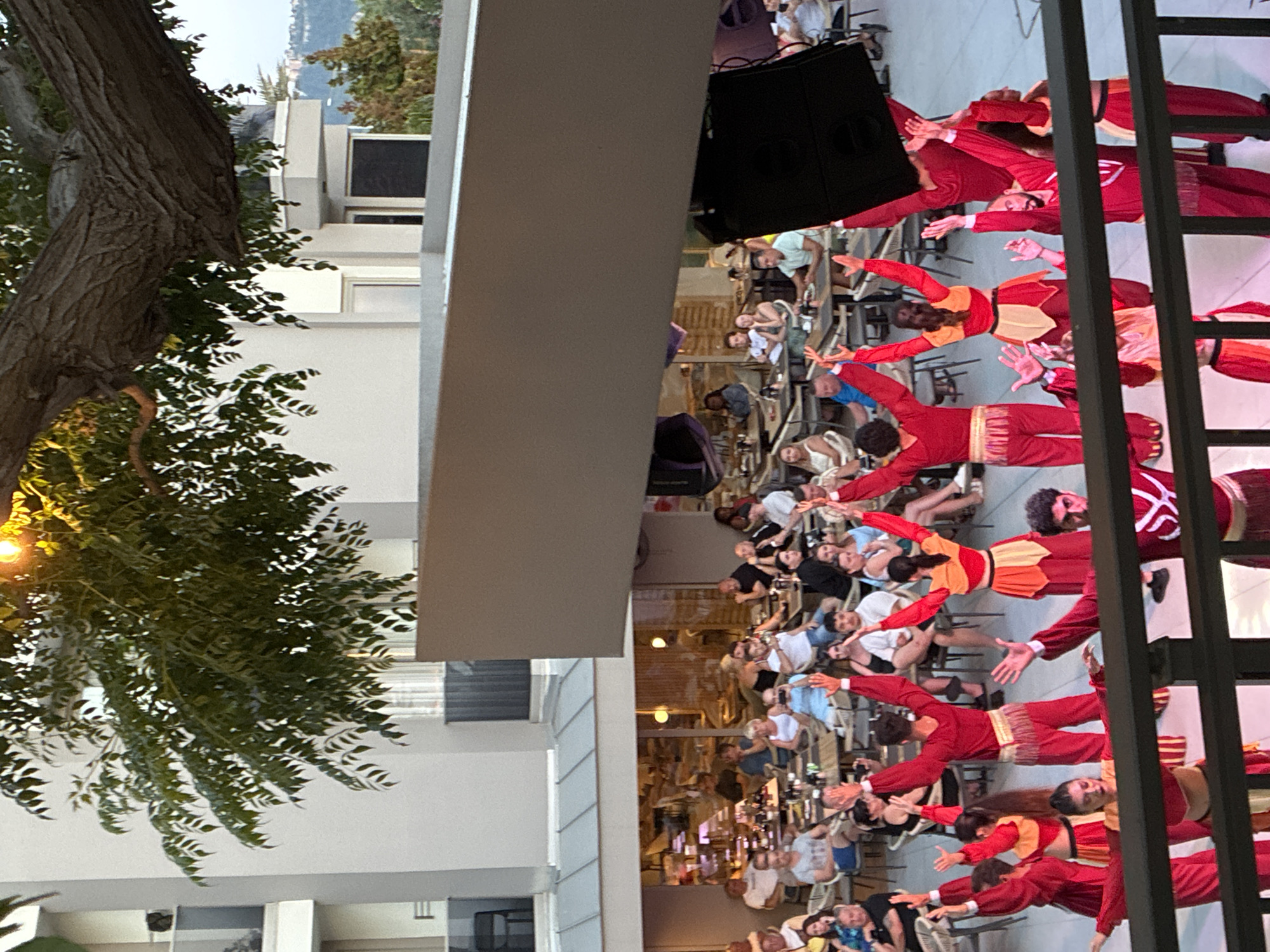 Evening cultural performance and beach life captured in Alanya