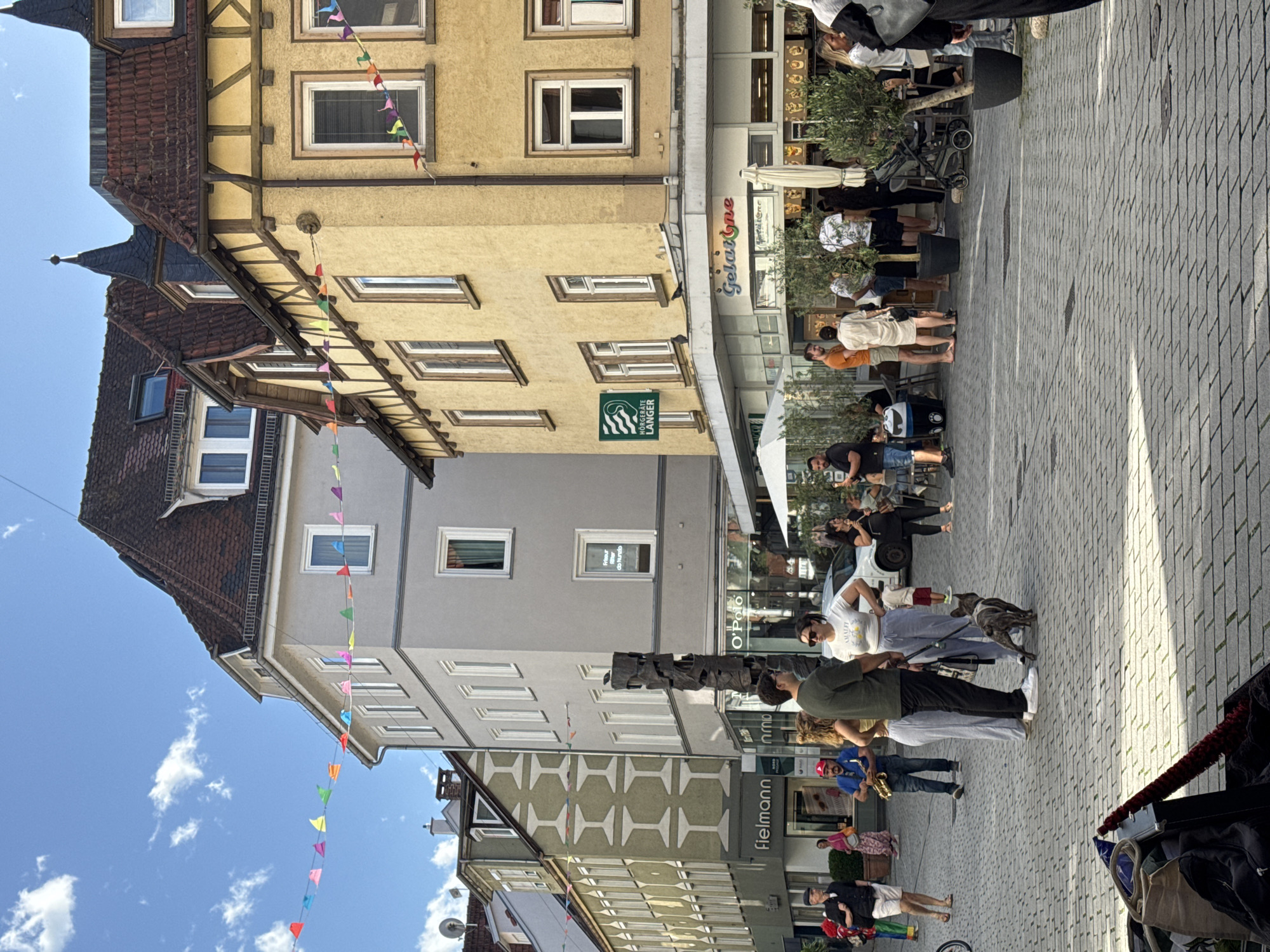 Afternoon scenes from Esslingen's historic cobblestone streets