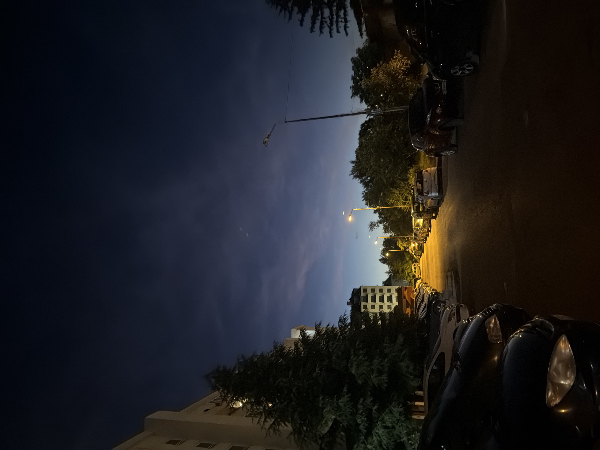 Evening street scenes in Sofia, Bulgaria