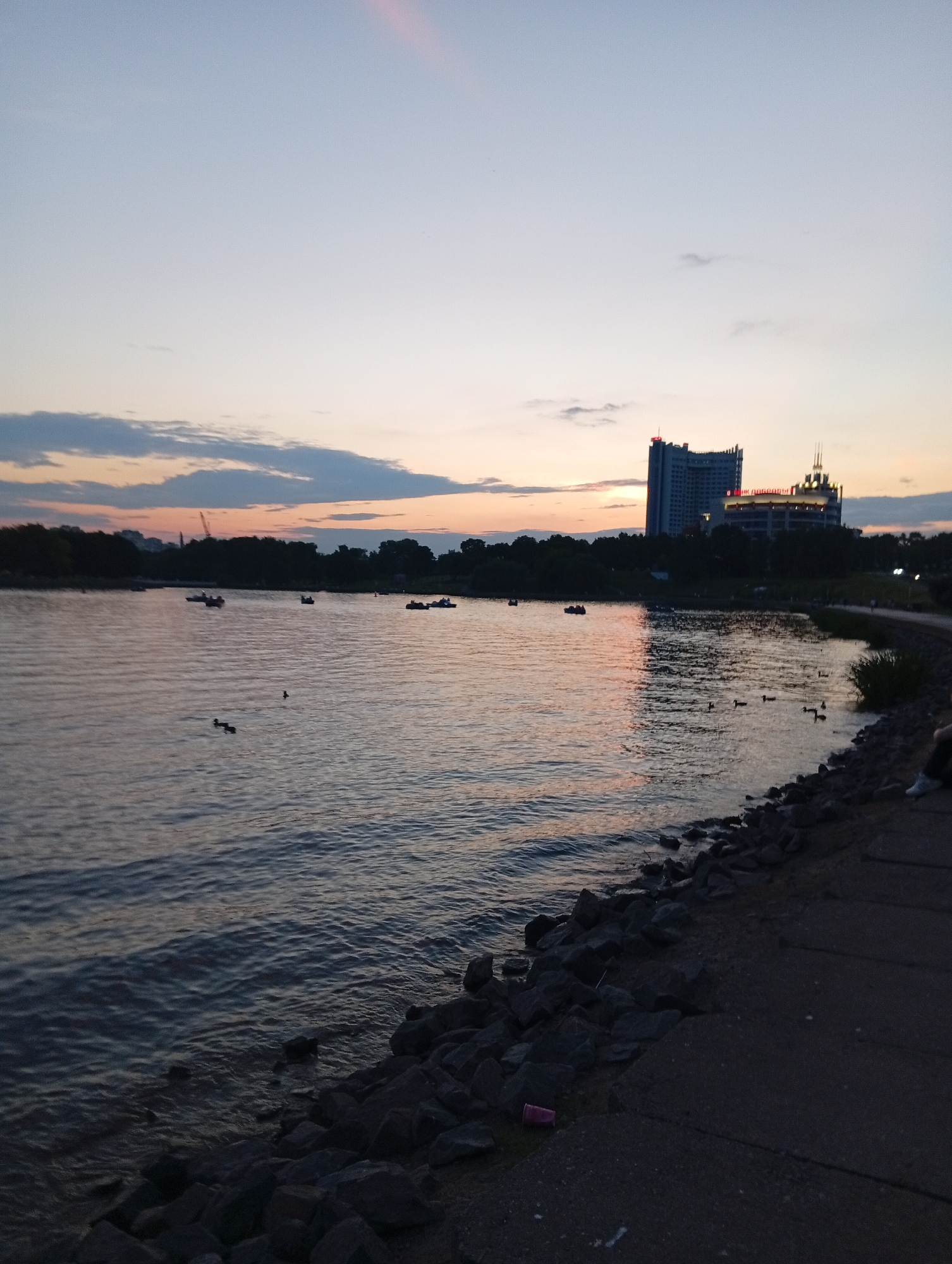 Midsummer evening along the Svislach River, Minsk