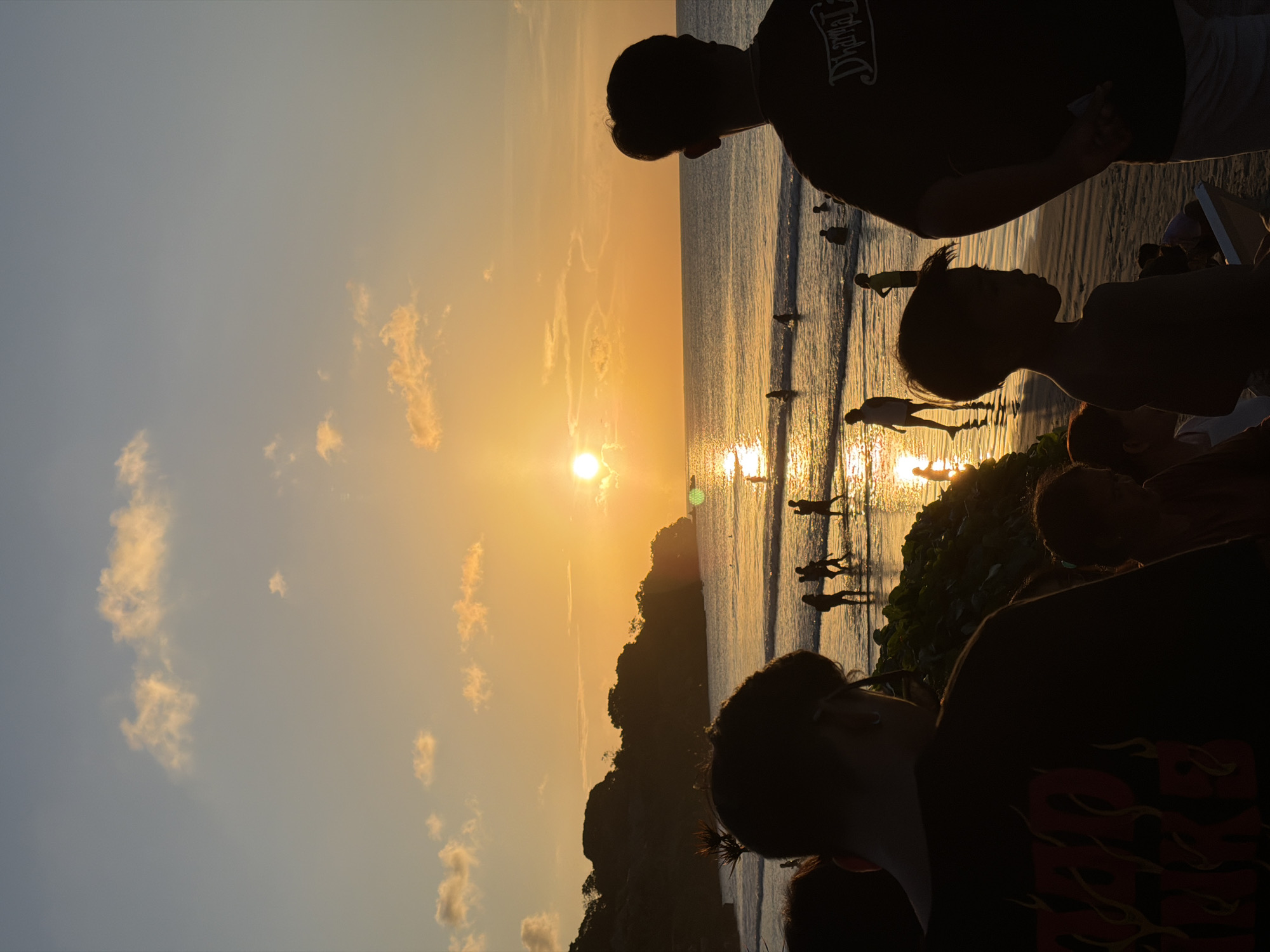 Sunset beach scenes captured in Kuta Selatan, Indonesia