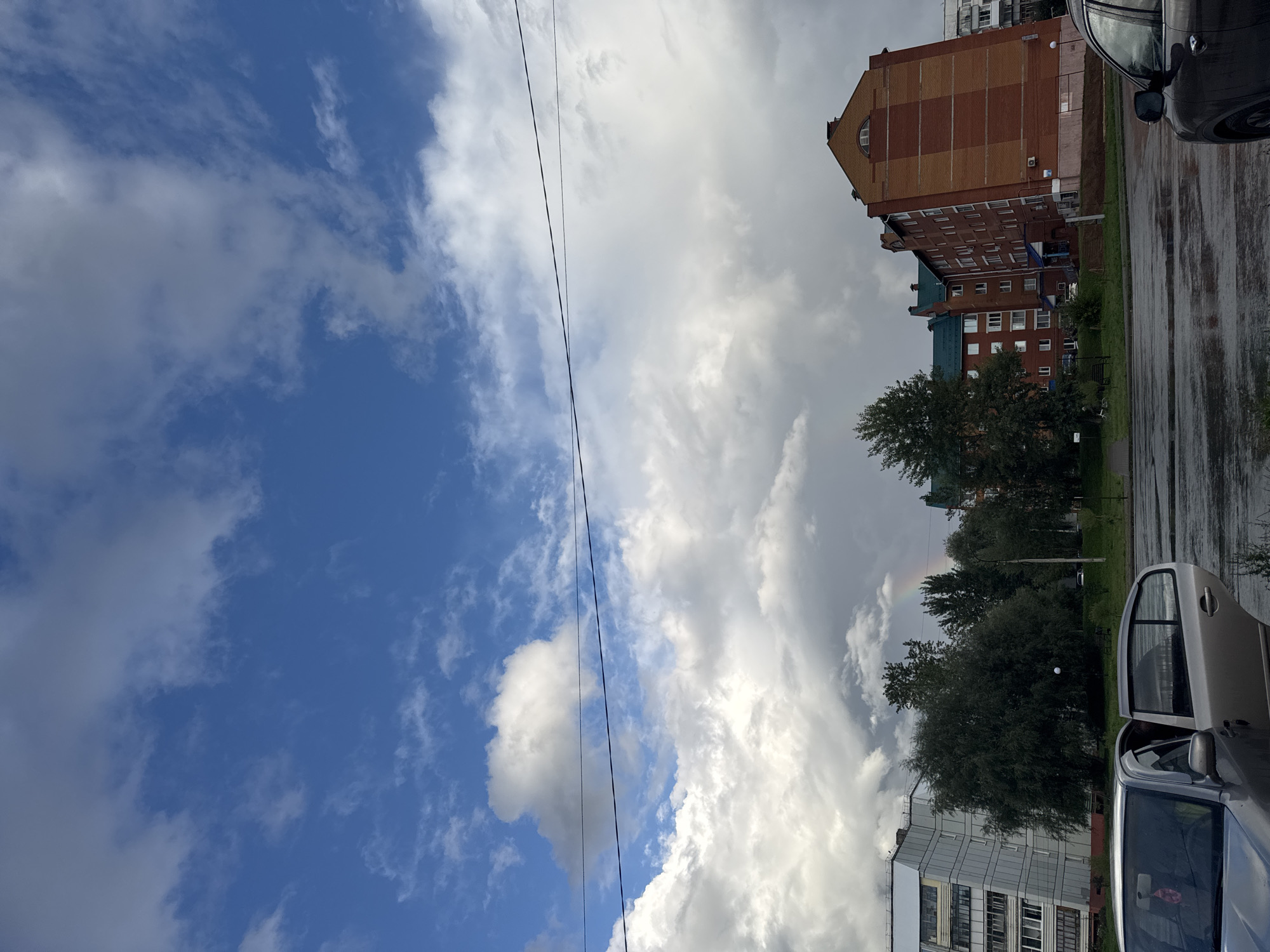 Afternoon in Chaikovsky: stormy skies and a local cafe