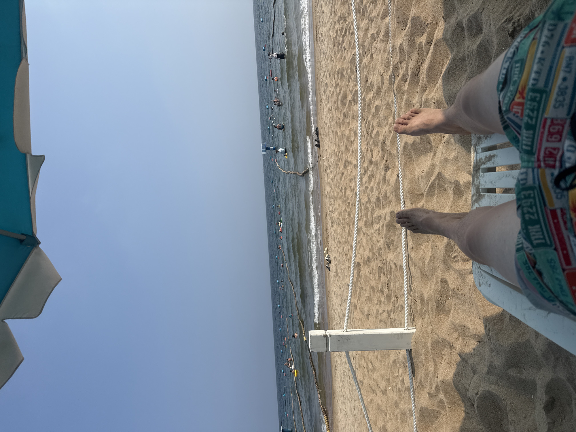 Beach day in Qinhuangdao, kicking back in the sun