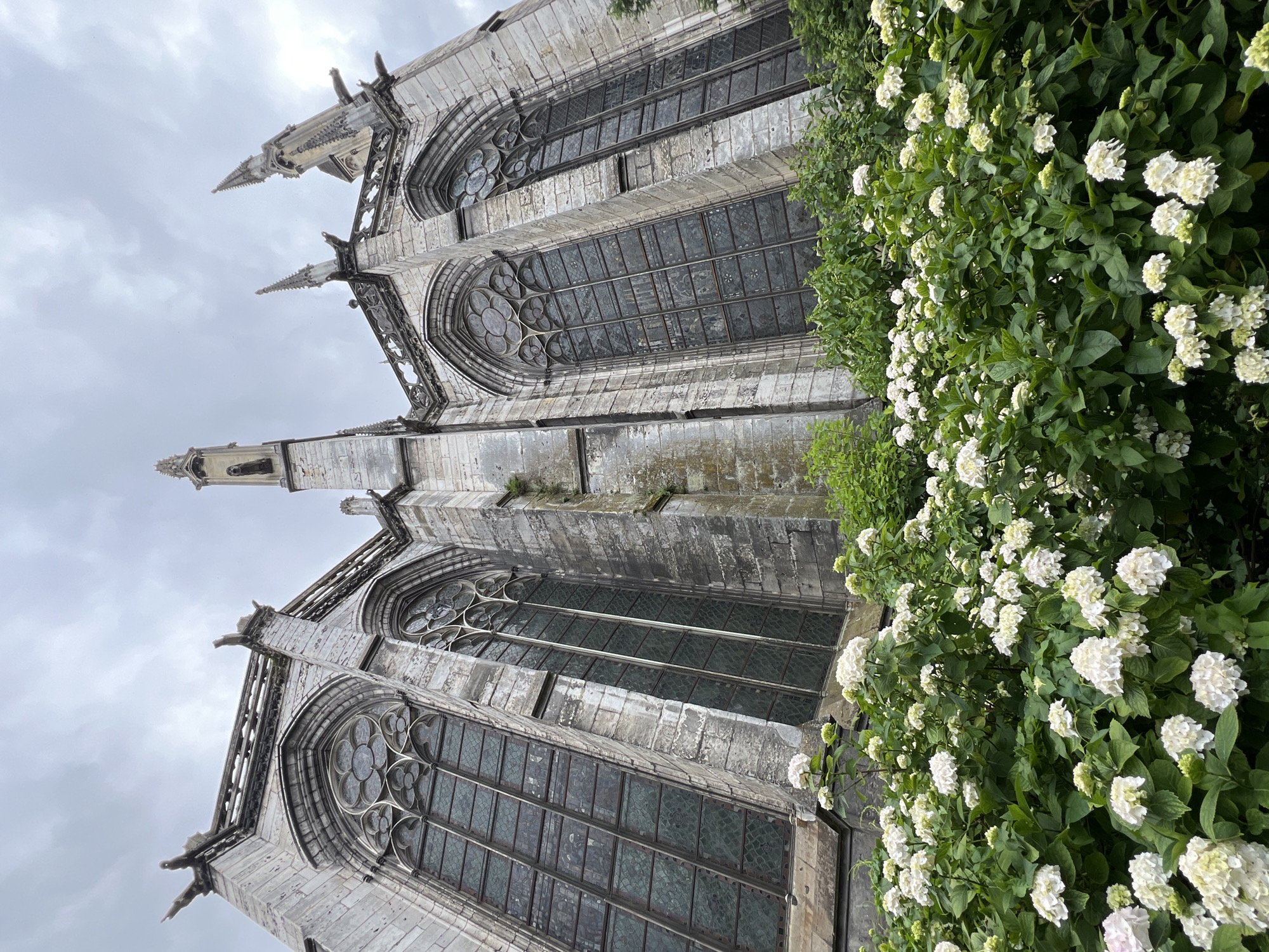 Tourist documents 18-minute walking tour of historic Rouen landmarks