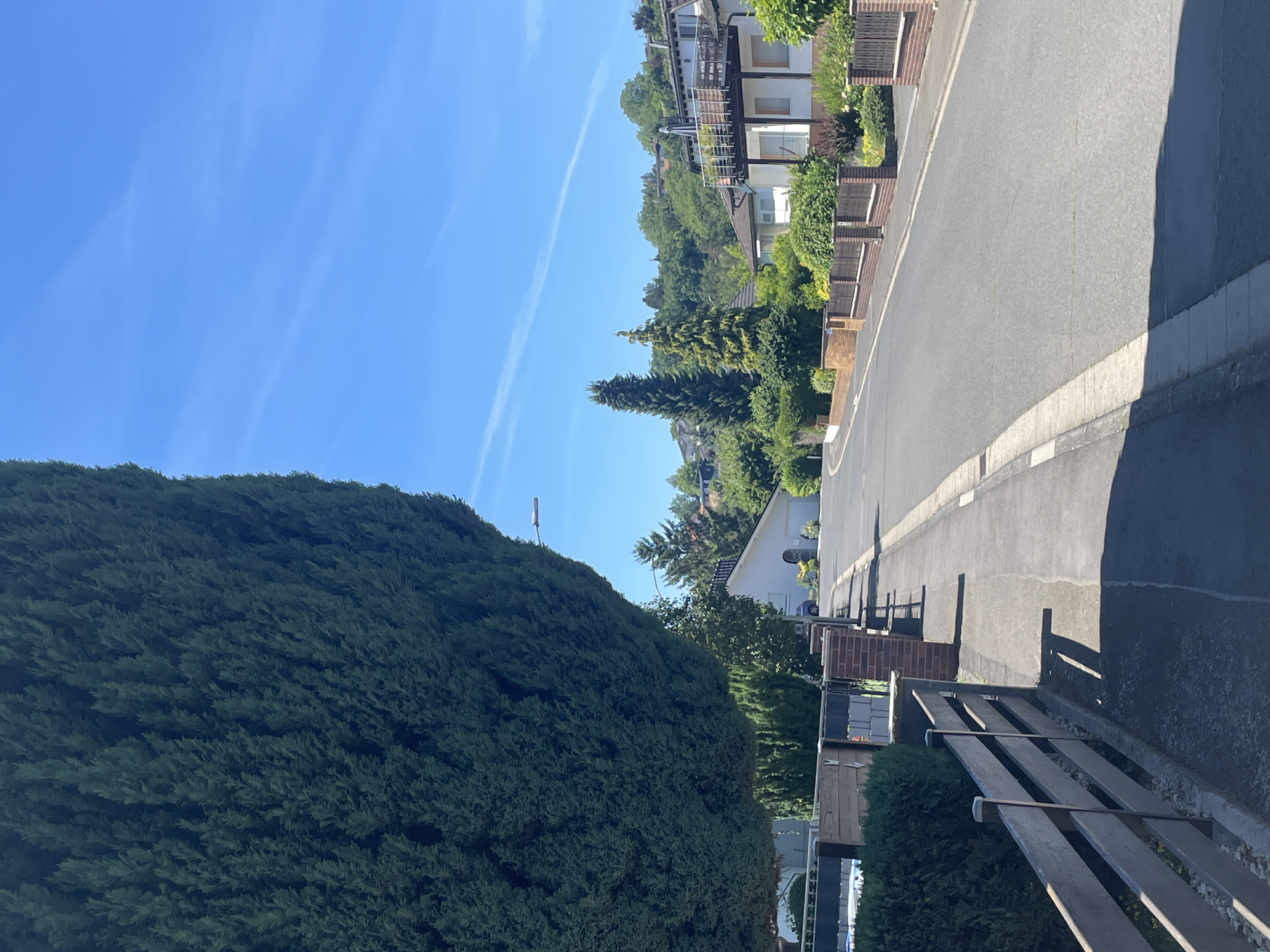 Quiet morning stroll through a small German village