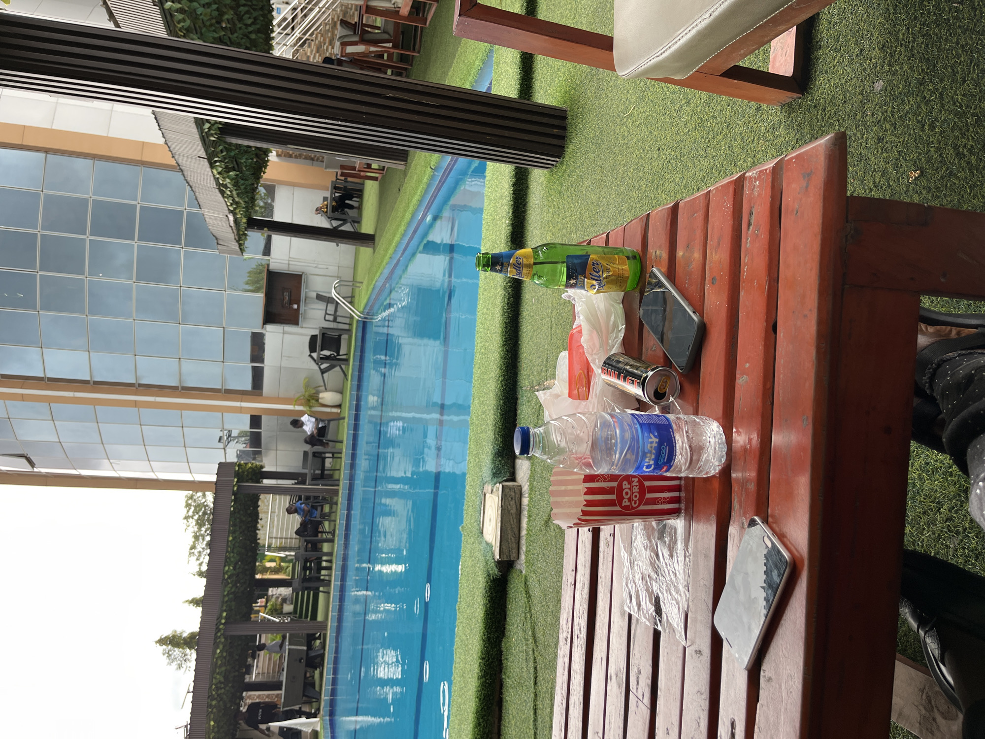 Afternoon hangout at an Abuja poolside bar